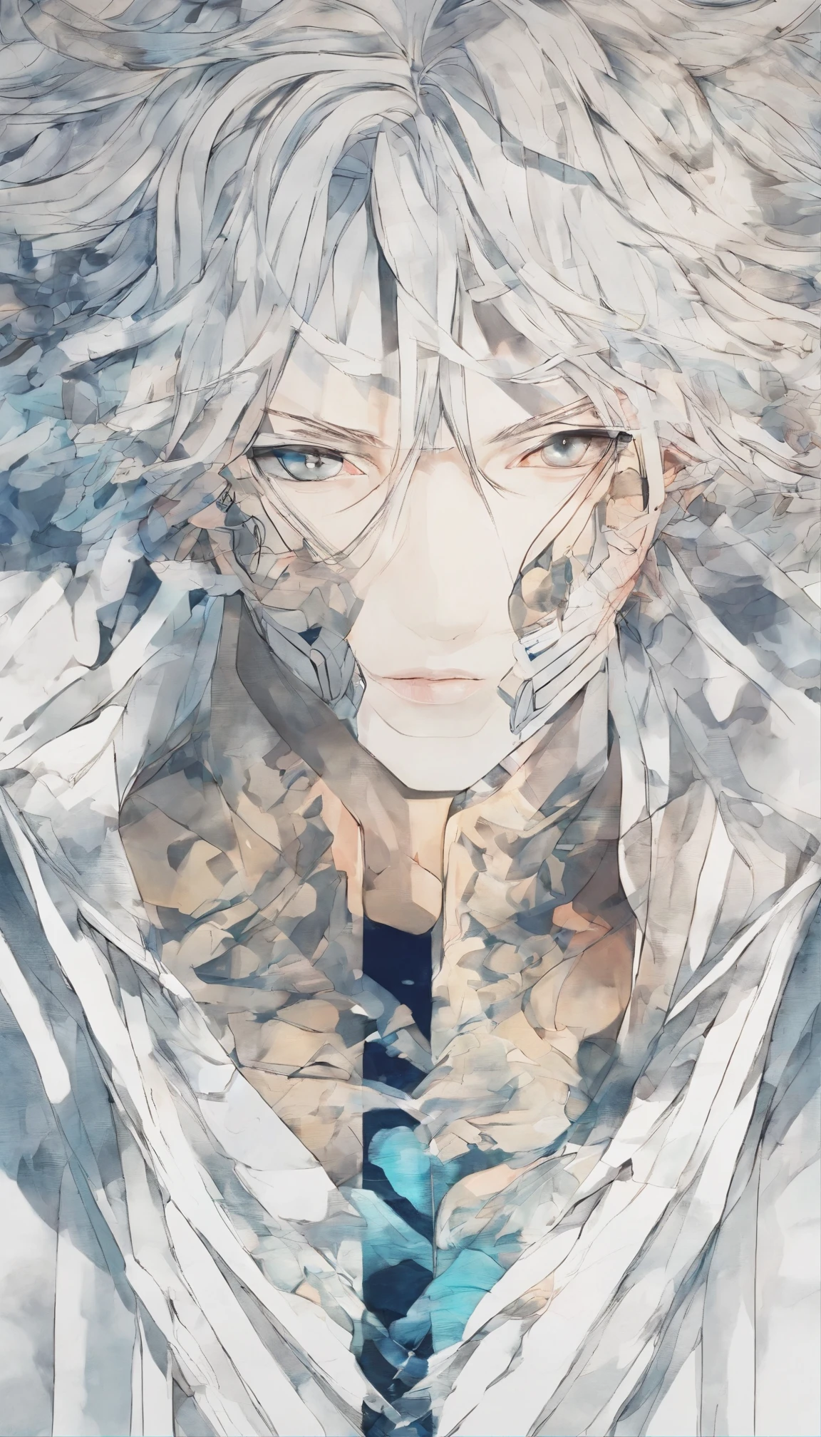 Adults,pinging,Detailed drawing of the eye,Front-facing,nioh standing,Cool,Don't like to think,Handsome,handsome