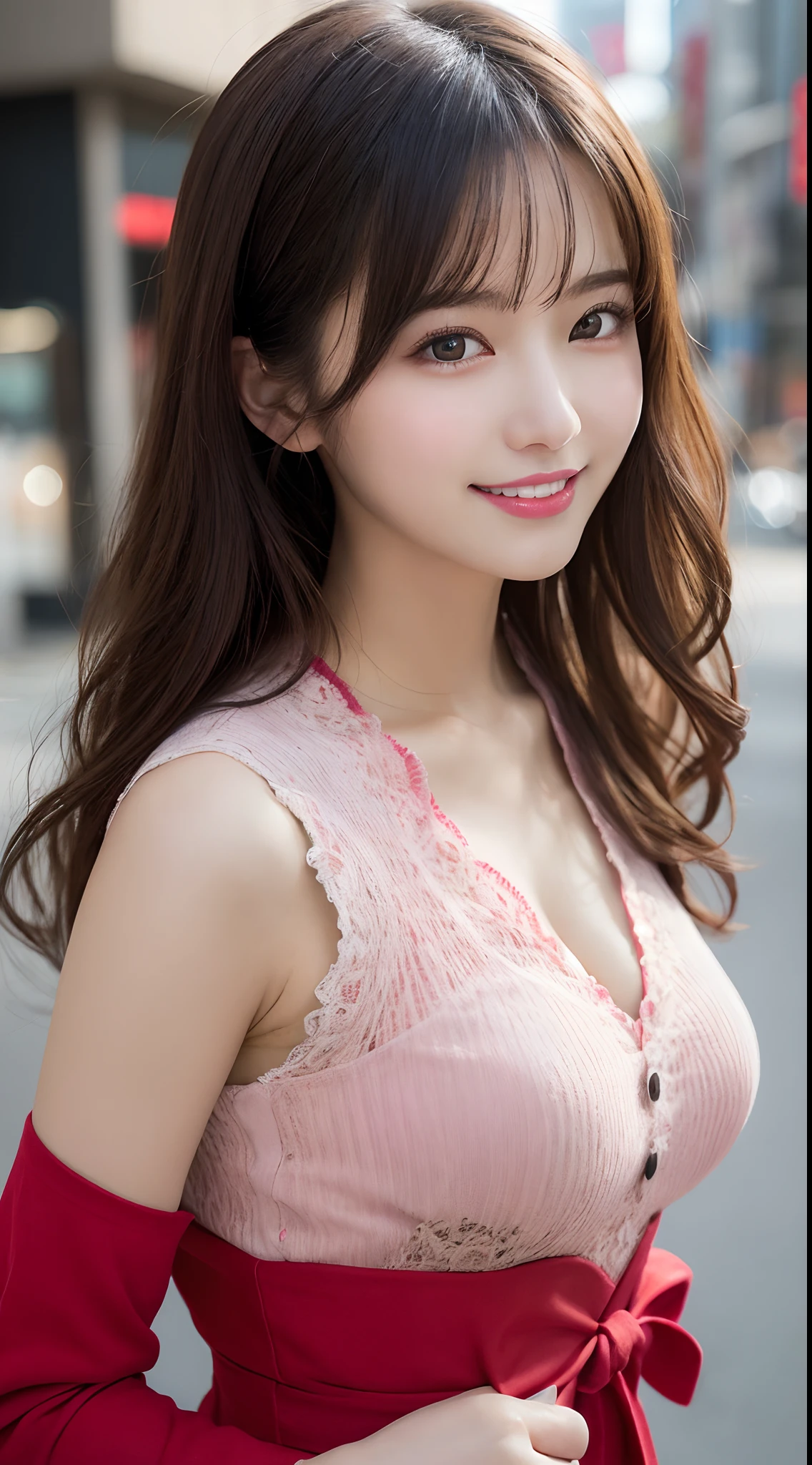 ( (in 8K:1.27)、top-quality、masterpiece、超A high resolution:1.2) Photos of beautiful Japan women、bustup (Beautiful fece:1.1)、Dramatic light、Light pink outfit