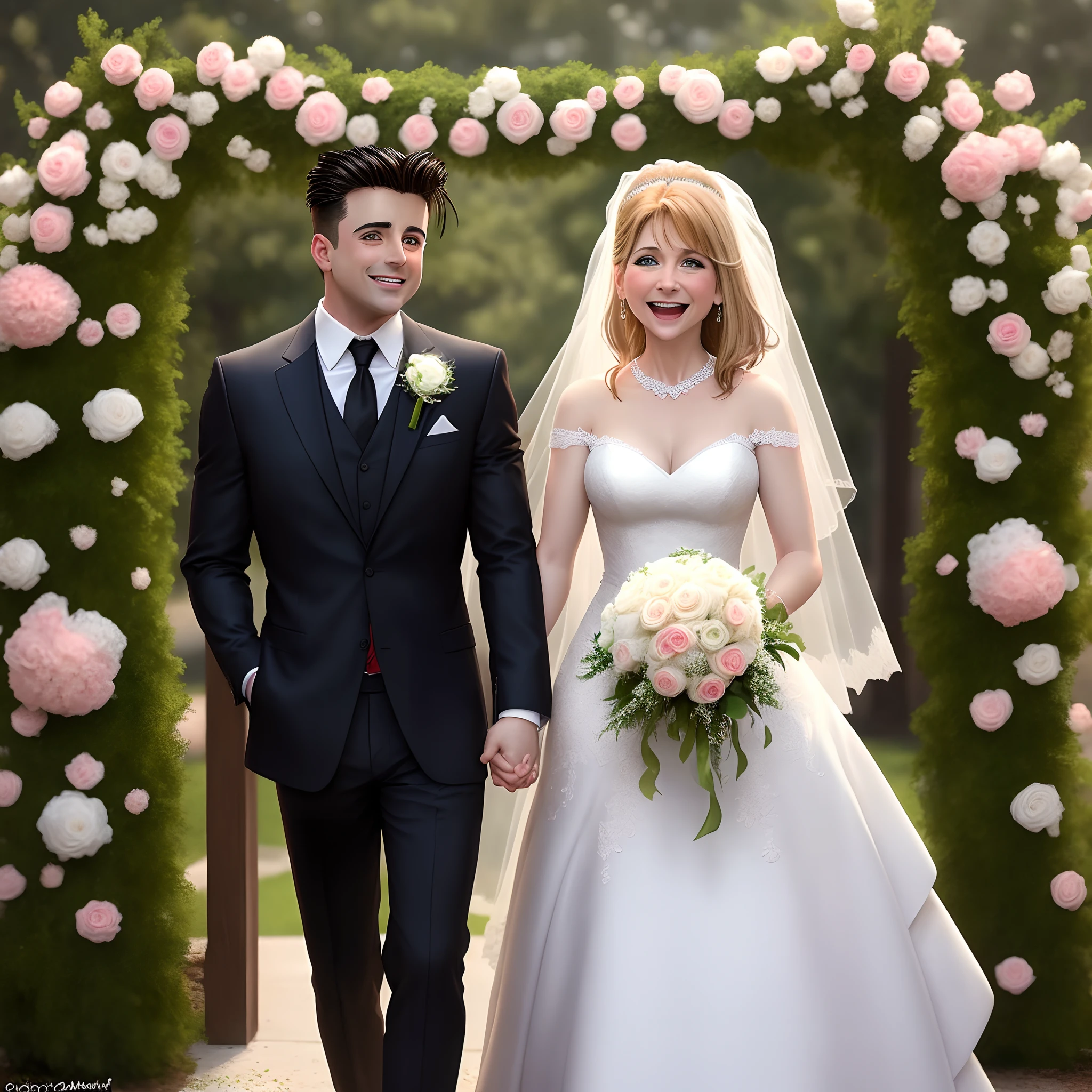 friends characters joey tribbiani and rachel green wedding