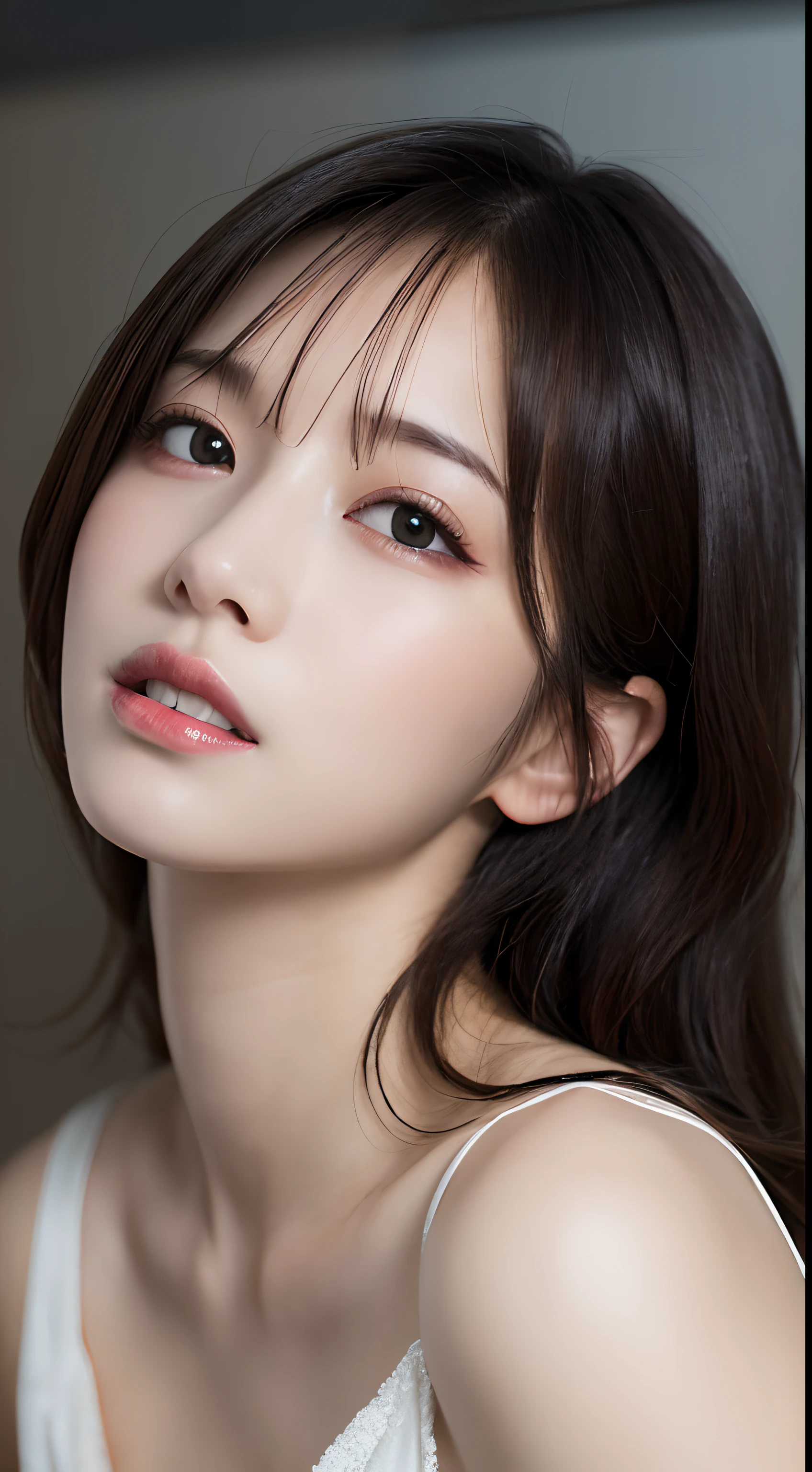 masutepiece, Best Quality, Illustration, Ultra-detailed, finely detail, hight resolution, 8K Wallpaper, Perfect dynamic composition, Beautiful detailed eyes , Hotel(Bet), Sexy face,Face feeling ecstasy,Face at the peak of sexual arousal,Excited face from sex