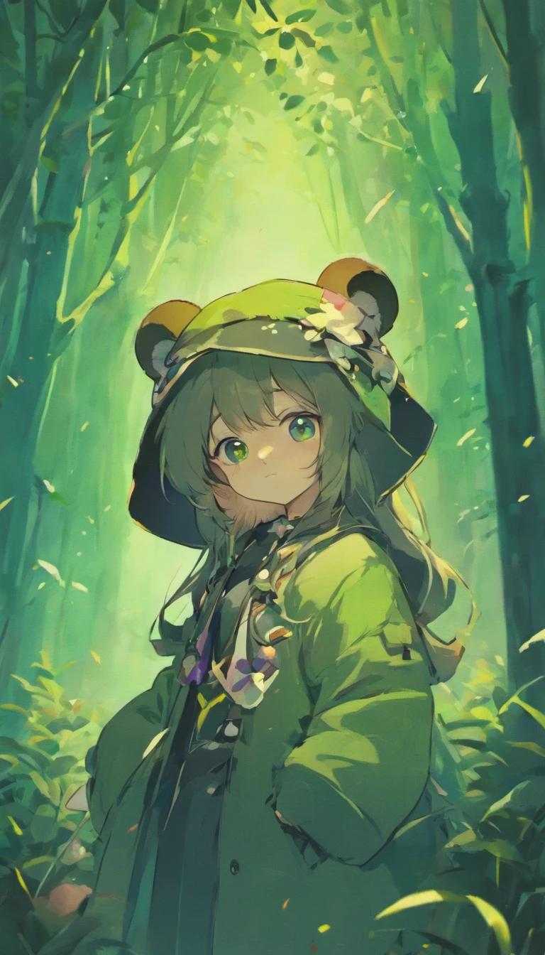 Cute animal panda with hat