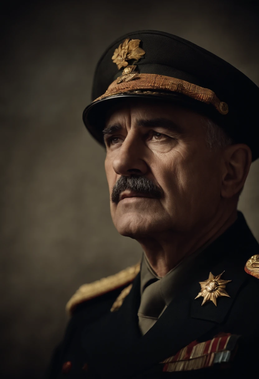 latin middle aged general portrait communist