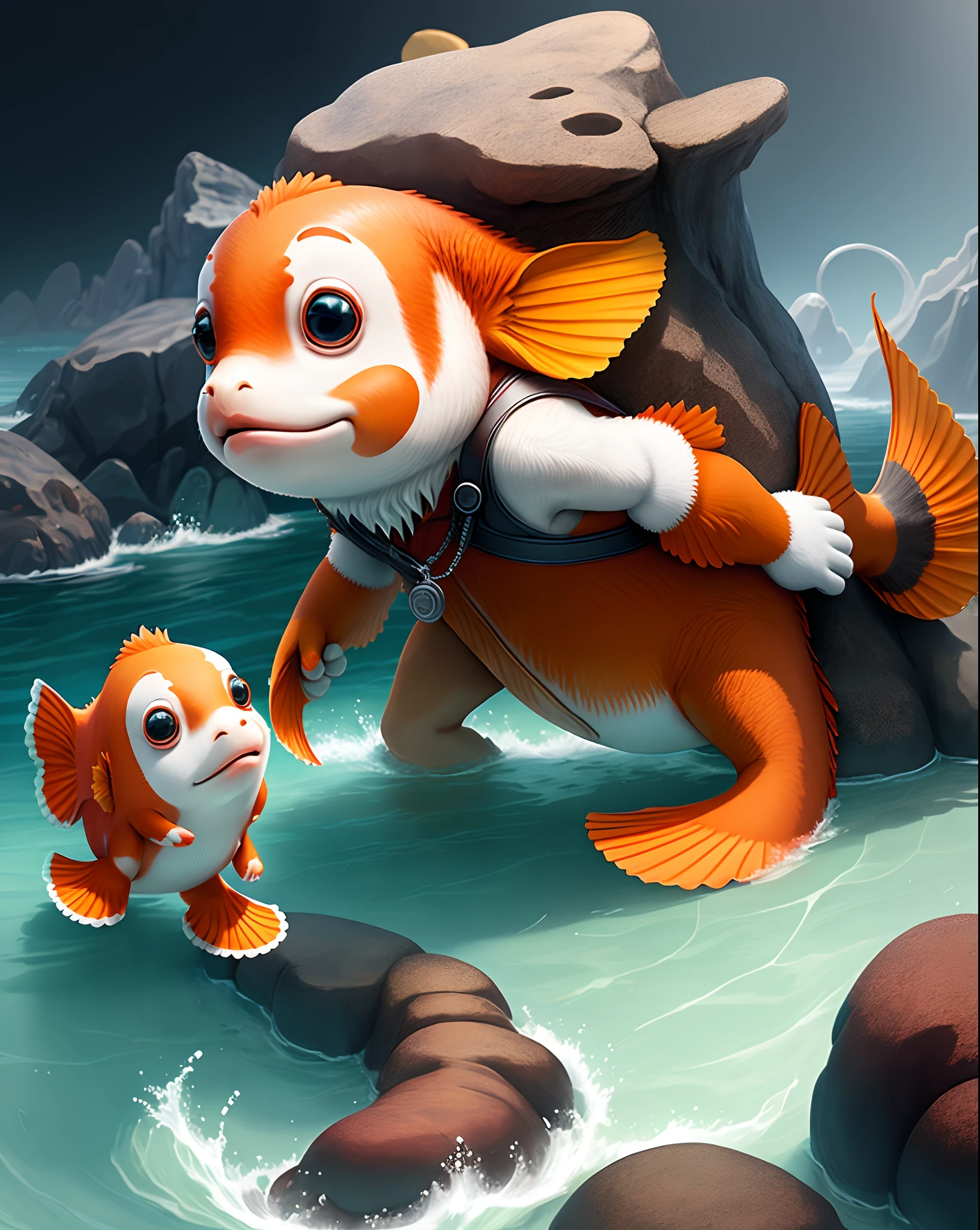 Ocean clownfish 3d model