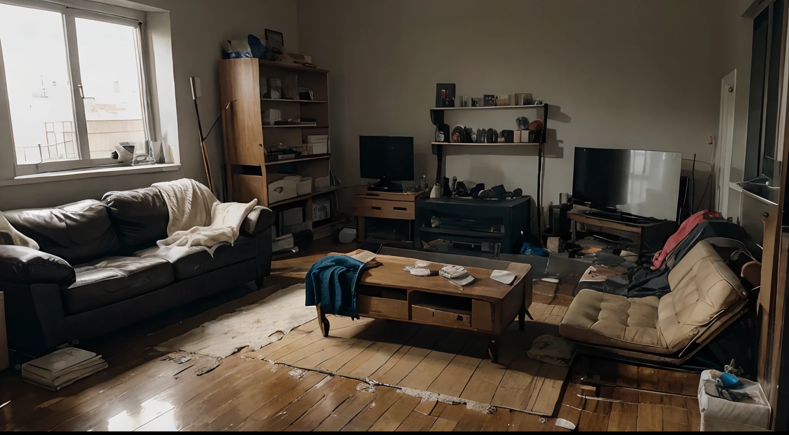 Messy living room