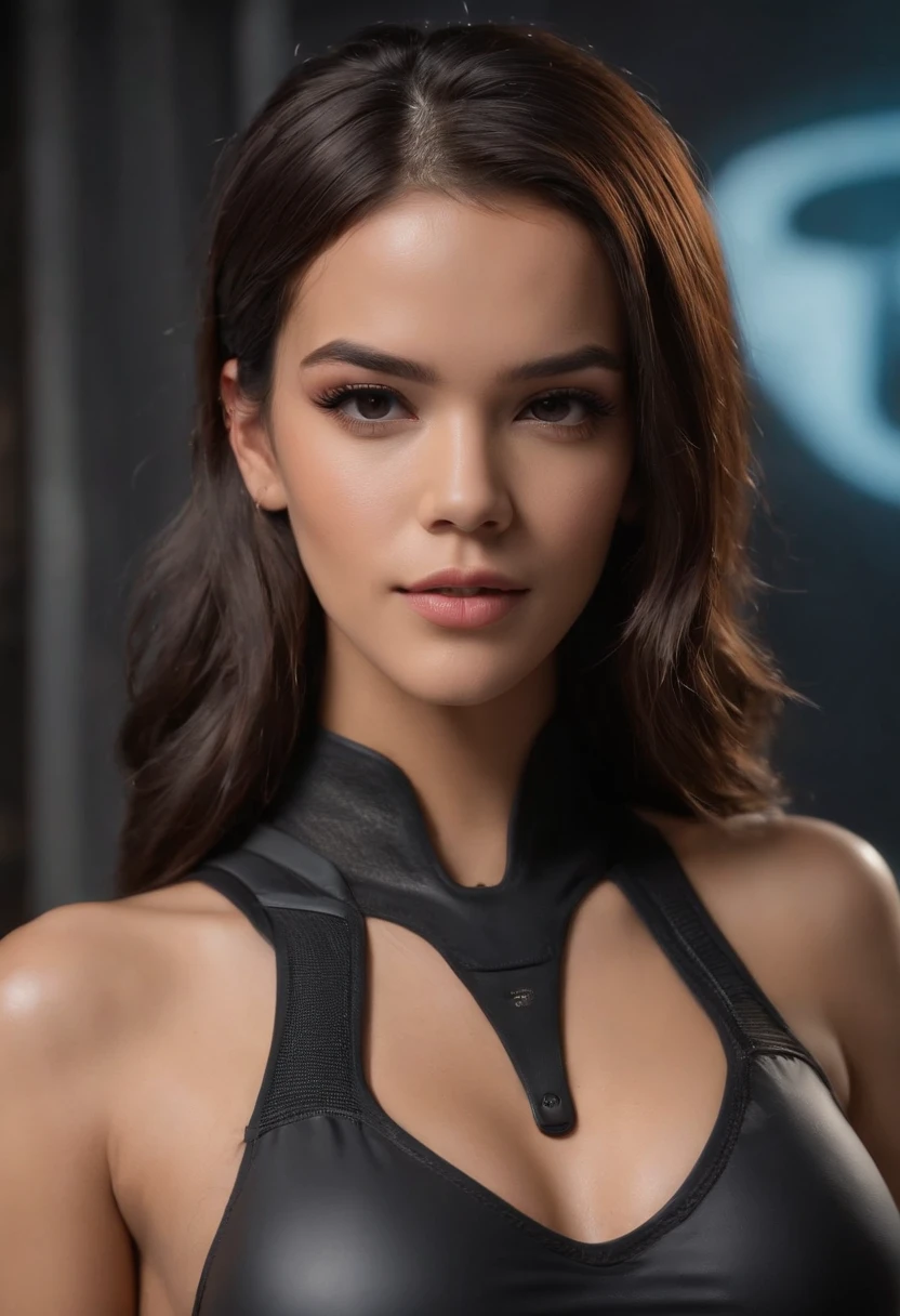 ((melhor qualidade)), ((obra-prima)), (detalhado: 1.4), ......3d, (Bruna Marquezine) como uma linda mulher cyberpunk, (((corpo inteiro))), (Techpunk mask:1.2), corpo esguio, kung-fu, cabelo preto, olhos negros, transparente, corpo brilhante, ninja ciborgue, ::style futurista cyberpunk, Estilo realista, HDR (high dynamic range), ray tracing, NVIDIA RTX, Super-Resolution, irreal 5, Subsurface dispersão, Textura PBR, Post-processing, anisotropic filtering, profundidade de campo, Maximum clarity and sharpness, texturas multicamadas, Albedo e mapas Speculares, surface shading, Accurate simulation of light-material interaction, perfectly proportions, octan render, Two-tone lighting, Abertura ampla, ISO baixo, White balance, 8K ::n_style pintura digital, deformed parts, rosto deformado, ((rosto feio)), ((deformed hands)),