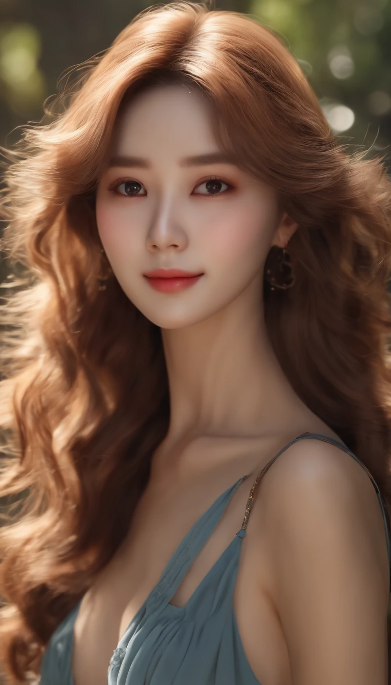 Describe a person、A smile。top-quality、超A high resolution、(Photorealsitic:1.4)、8K分辨率、1girl in、(Random hair:1.3)、(photo-realistic hair:1.2)、(photorealistic eye:1.2)、(beauitful face:1.3)、Slim body,