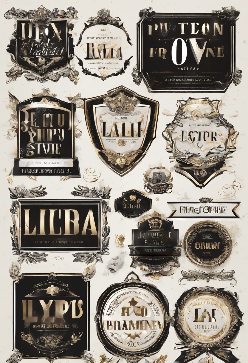 Complex European label stickers,European trend graffiti personality free and open sticker set with white silhouette ,clean backdrop