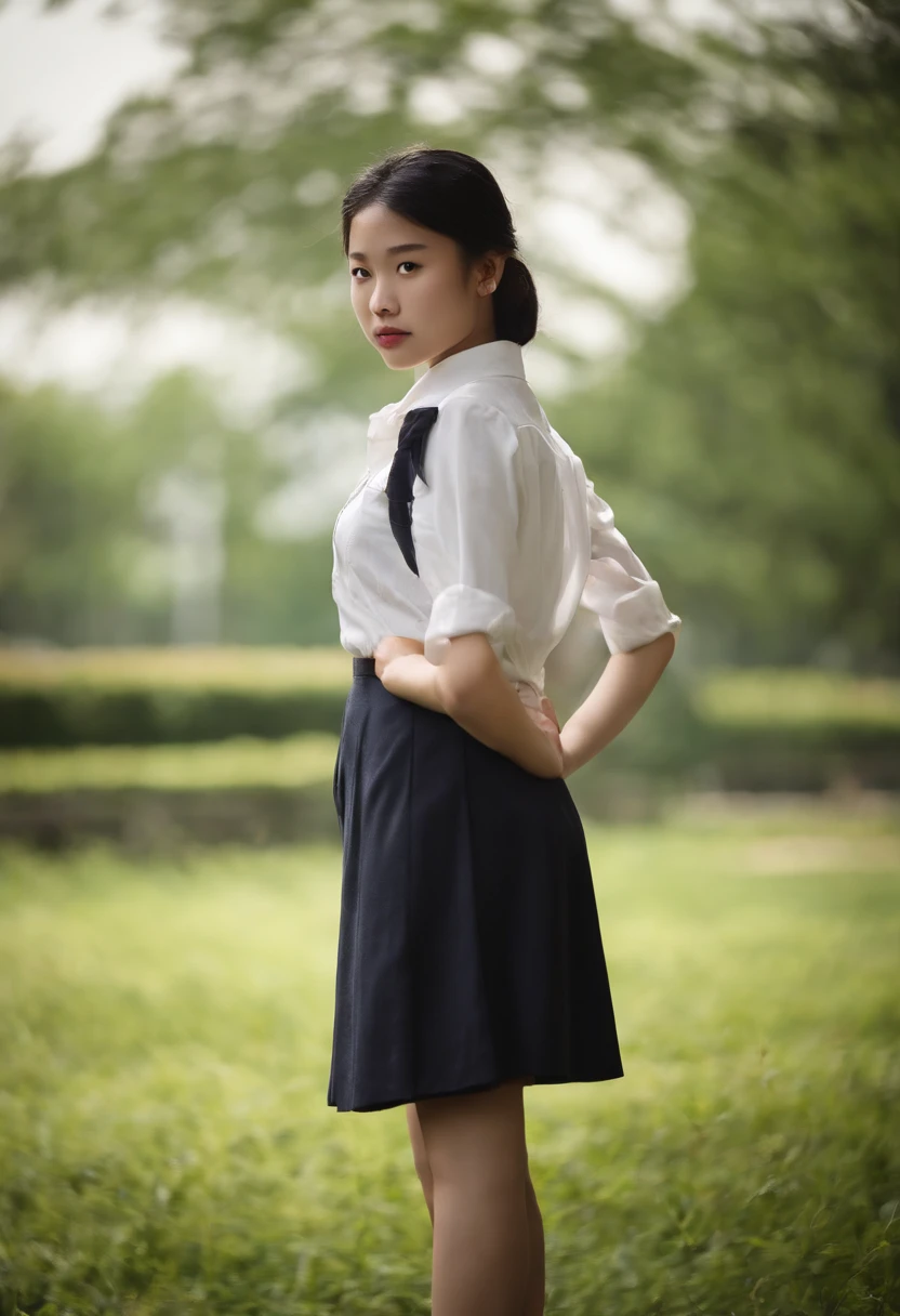 Chinese girl, 16 yea, ((topless)), High Quality, Good quality, masterpiece, Very detailed, small, Bare-chested ,