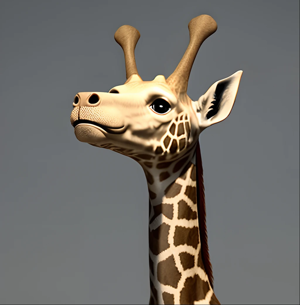 A dog body and giraffe head