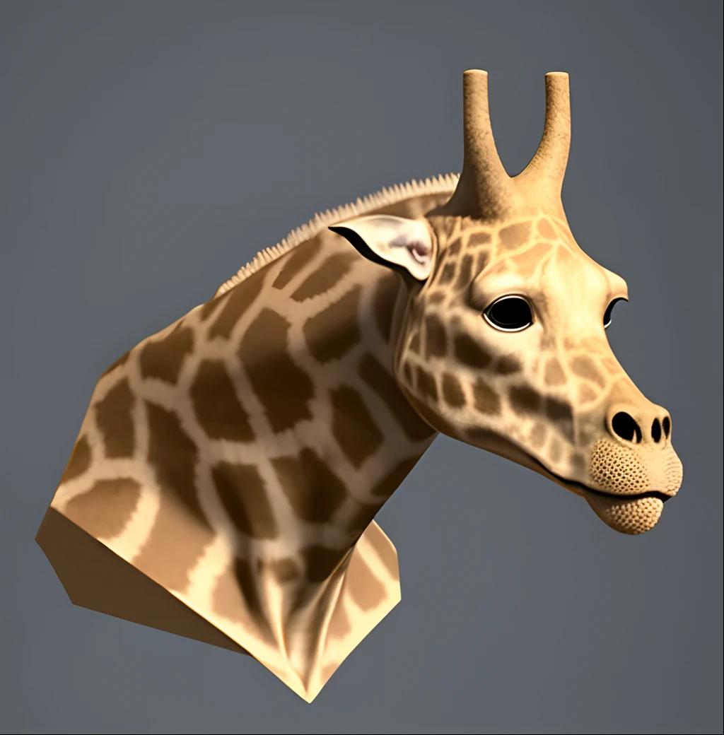 A dog body and giraffe head