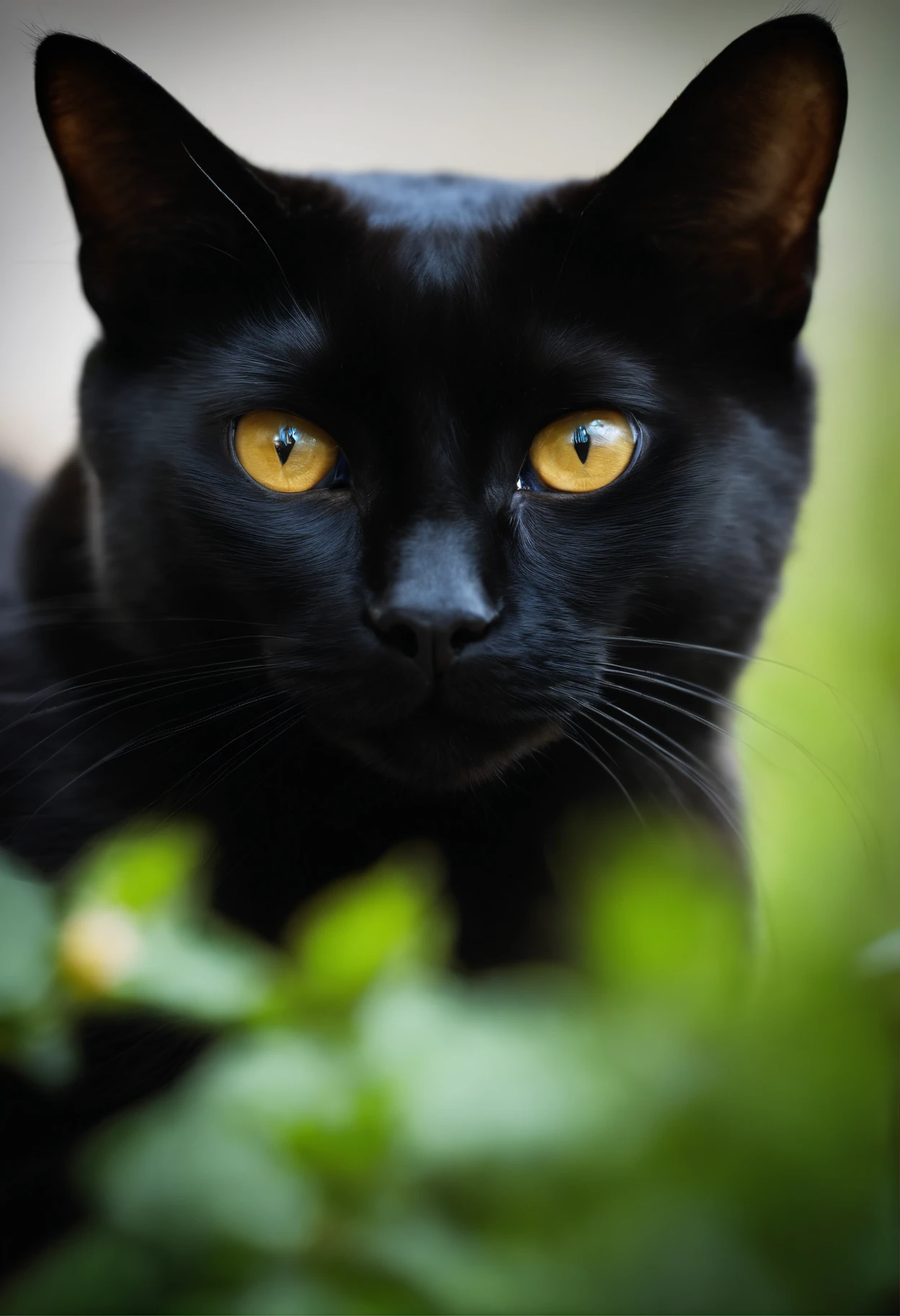 European Burmese Black Cat, Smooth, shiny coat, Honey Big Eyes