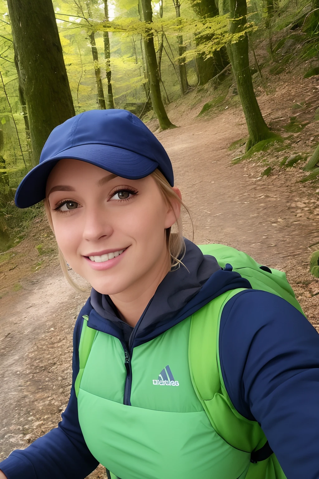VeronicaChiffre ((upper body selfie, happy)), Meisterwerk, best quality, Ultra-detailliert, nur, im Freien, (Nacht), Gebirge, Natur, (Sterne, Mond) heiter, happy, Rucksack, Schlafsack, Campingkocher, Flasche Wasser, Bergschuhe, Handschuhe, Pullover, hat, Laterne, Wald, Felsen, Fluss, Holz, Rauch, Schatten, Kontrast, klarer Himmel, Stil (Warmer Farbton, Warmer Ton): 1.2), nahaufnahme, Filmisches Licht, Seitliche Beleuchtung, ultra high resolution, Bester Schatten, .RAW, upper body, Pullover Kodak Vision 3 tragen,