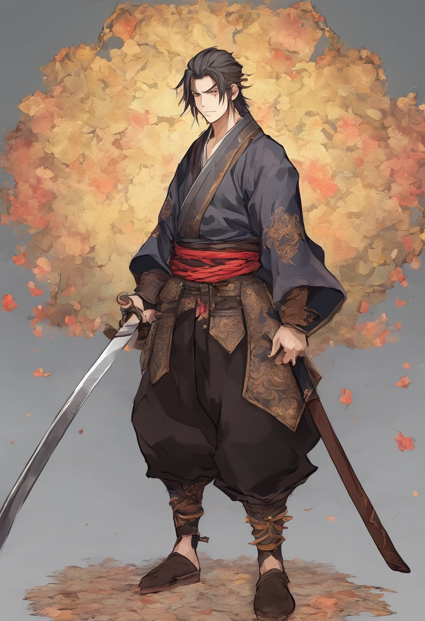Tired anime samurai, Time lost in a disordered world; Among them, the principles, Values and good practices no longer exist,No longer an honor. Sad and lonely, Adhere to a code of ethics, Towards the long-awaited one "Benign death" He kept walking, Even if he is injured, His shoulders were surrounded by deep spiritual repression. Draw in realistic detail,No blur.