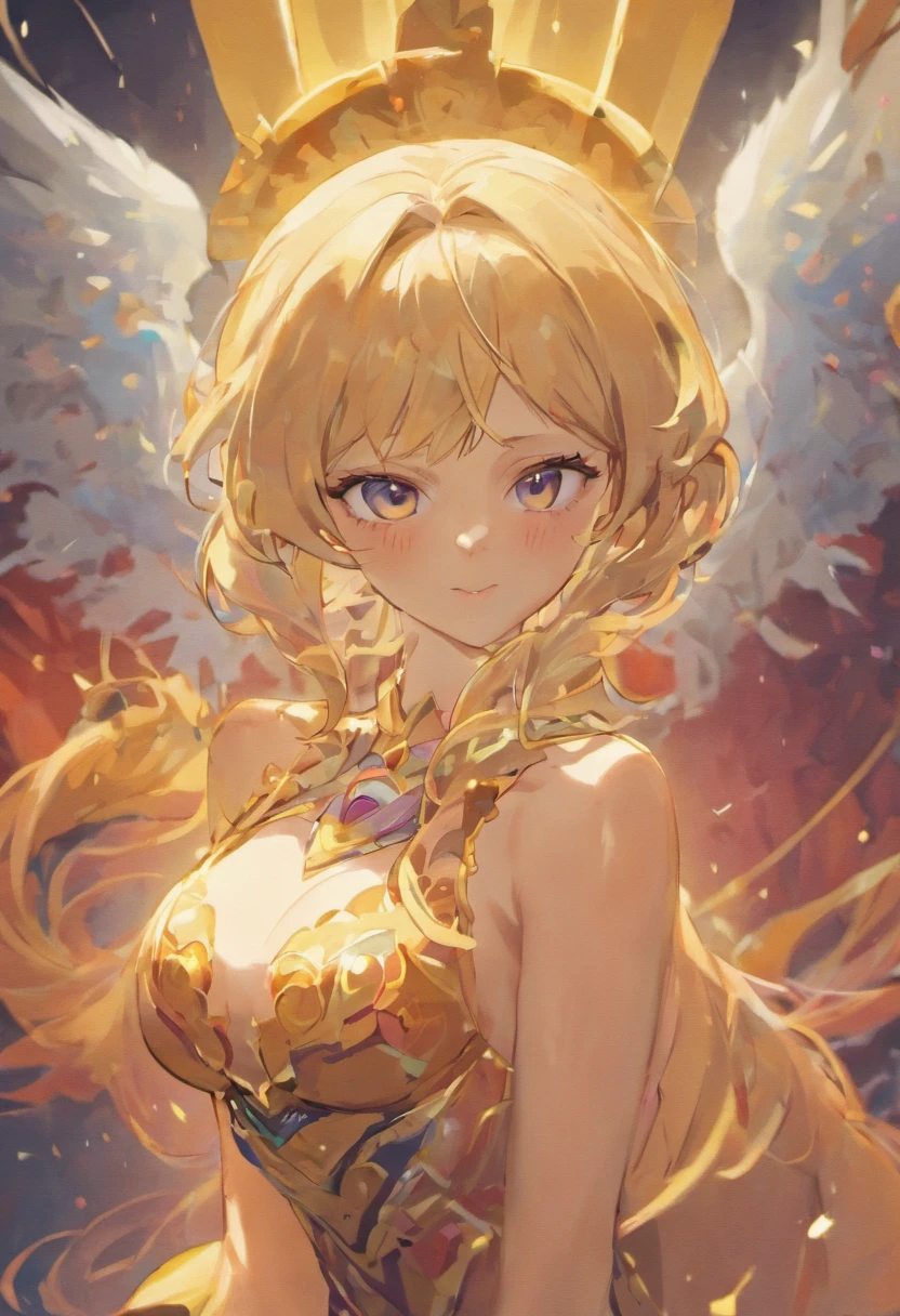 a portrait of woman, At the top of the dragon ::style cartoon, (((Front view))), Disney Pixar style, Cinematic 3D, highly detailed, Vivid colors (((full bodyesbian))) ::n_Realisticstyle, anime big breast