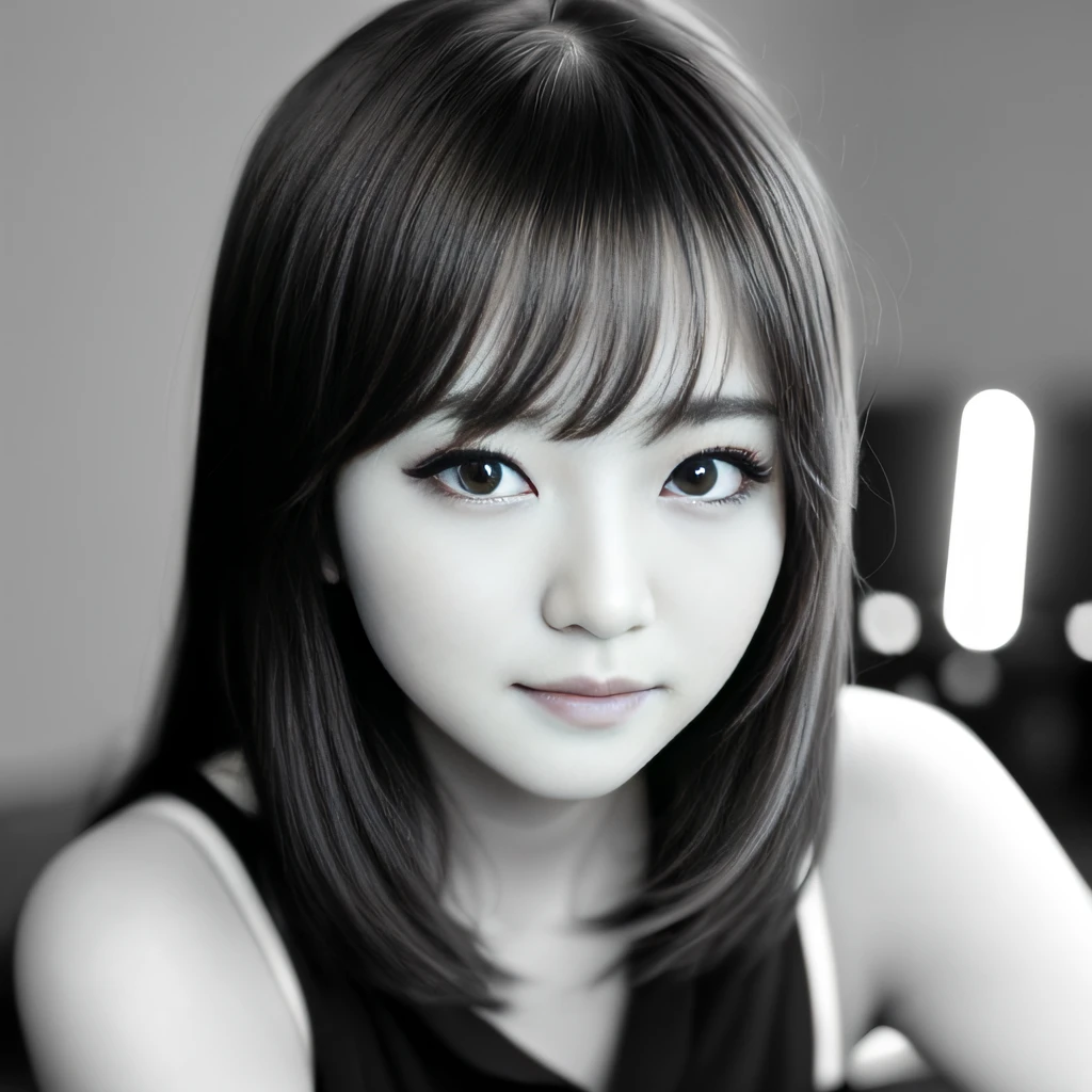 If you look at the audience、light make-up、真实感、Realistic black and white photos、Professional color correction、8K、F2.4 aperture、35mm lens、lifelike face、Only the facial area is included。