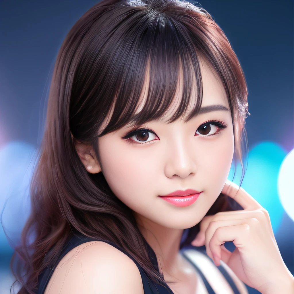 If you look at the audience、light make-up、真实感、photos realistic、Professional color correction、in 8K、F2.4 aperture、35mm lens、Lifelike face、Only the upper body part is included。