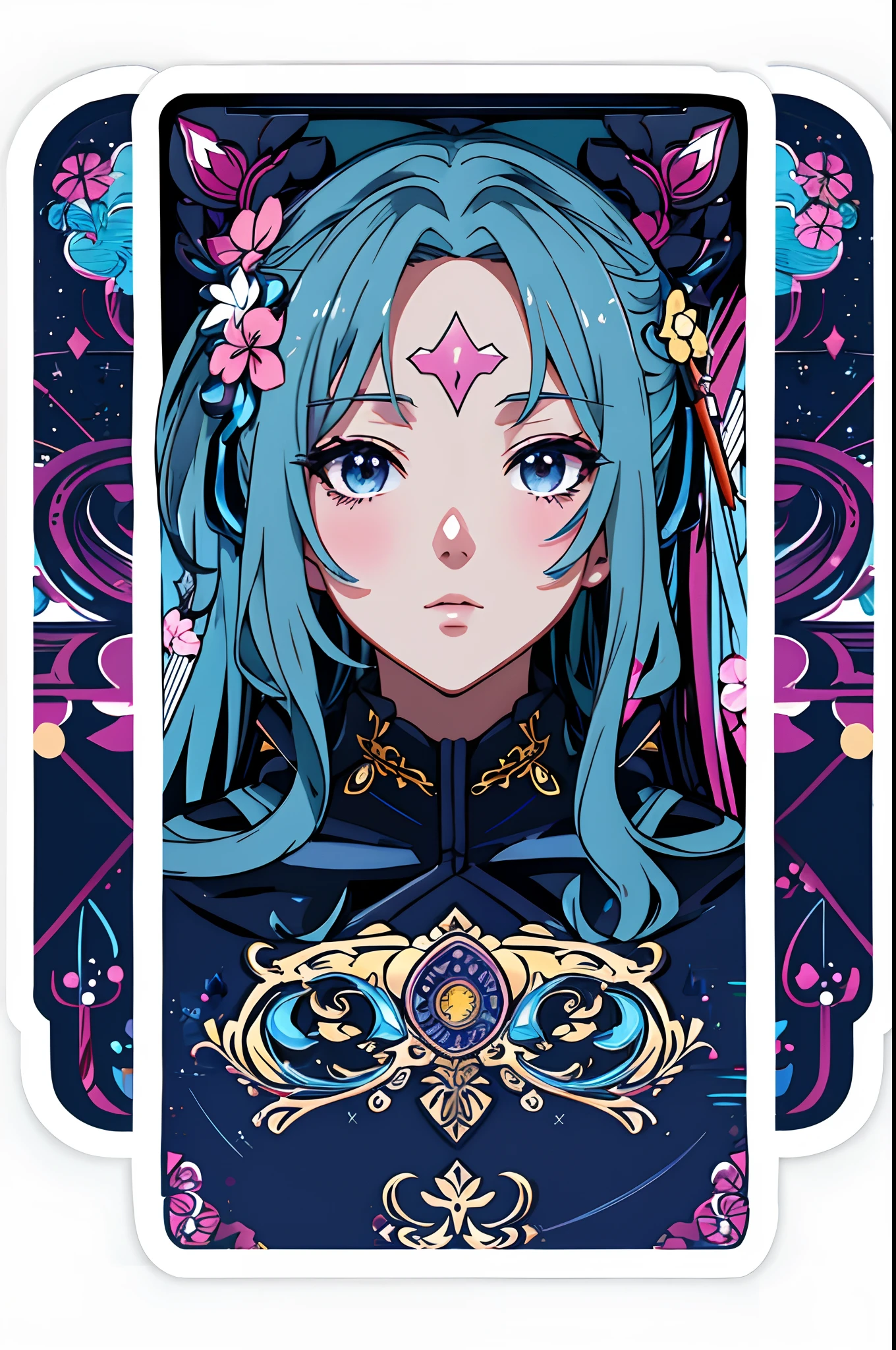 ((Stickers))，((Sticker))，1girll, With a sword, Anime style，Dreamland Wonderland、fanciful，tmasterpiece，k hd，Rich in color，Detailed details，Seven colors，Gray background color，(Best quality,Masterpiece, iintricate,Hyper-detailing,8K  UHD,超高分辨率，extremely detailed CG unity wallpaper)