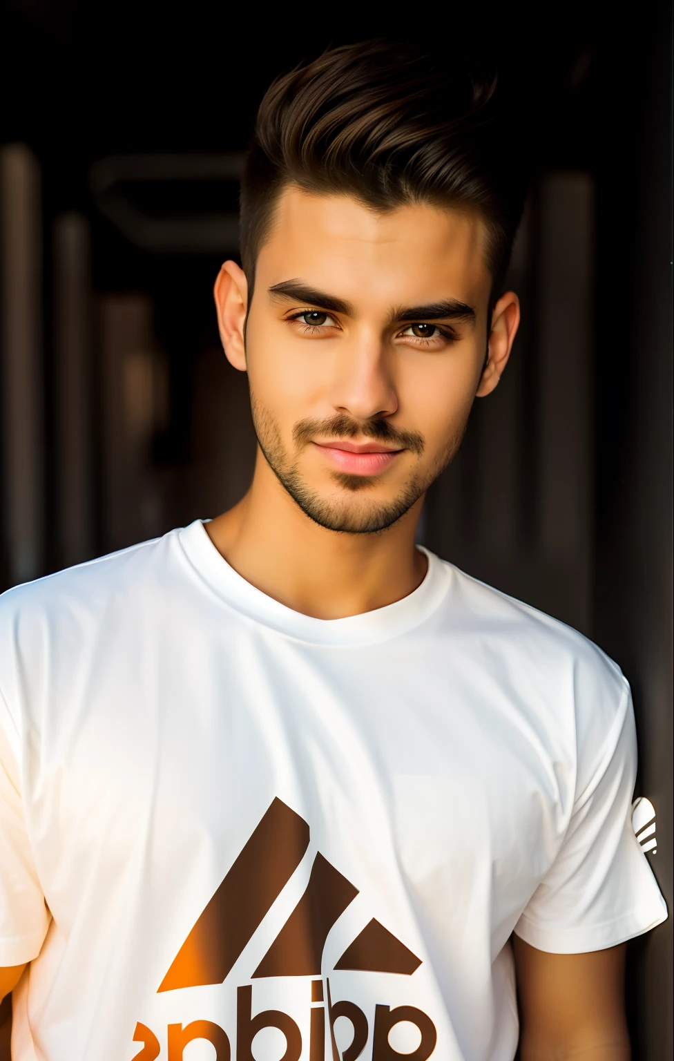 boy with coffee, futuristic background, Sunset background, full blck t shirt, stylish hair, realistic face, ultra realistic face, 8k, hd, ultra hd