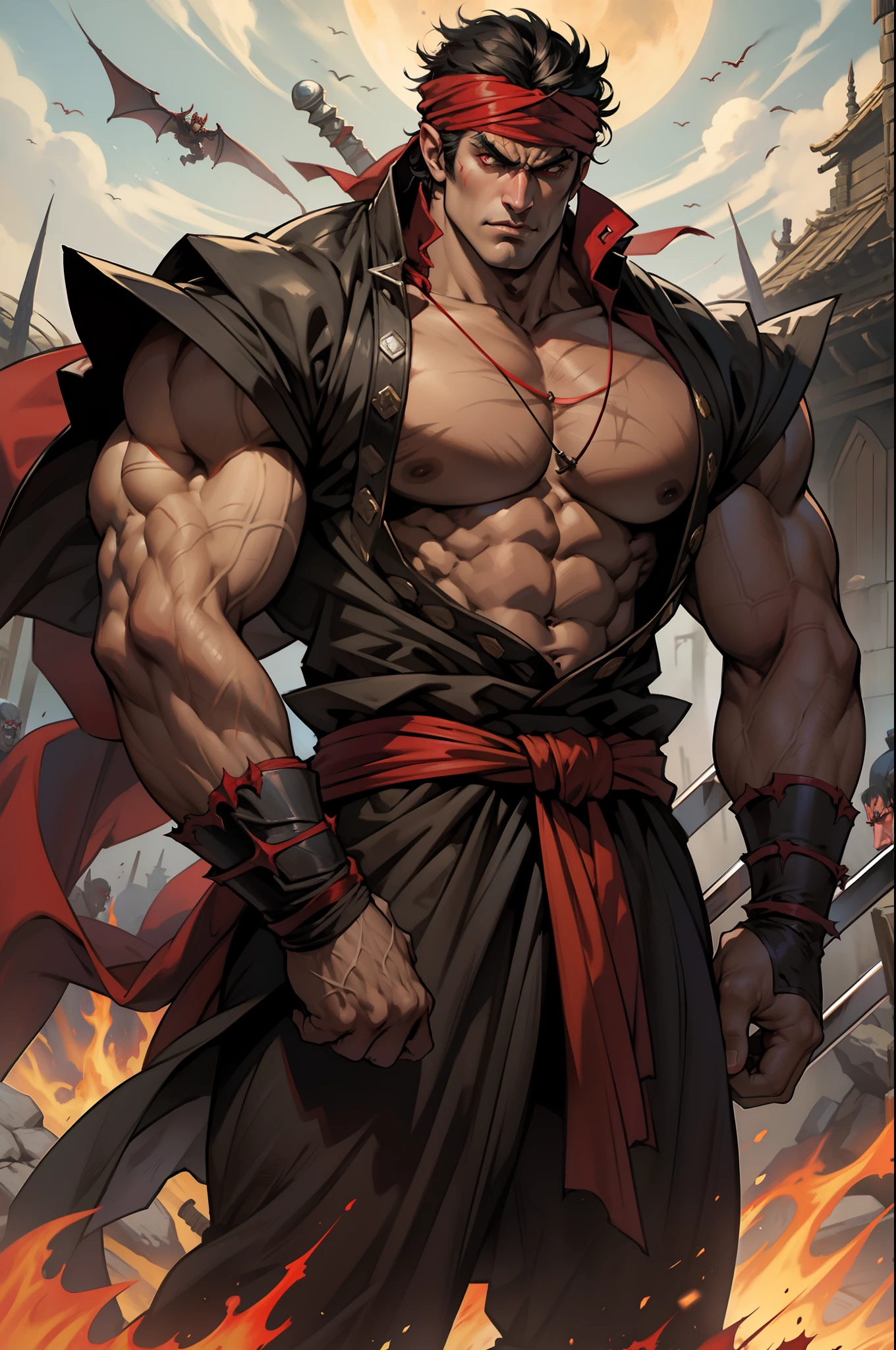 A tall muscular boy , Naked , Legs spread , (The whole body of the character),impact , Sweaty , Wet , Seductive , Bigboobs , large bulge , big balls ,, From the knees , big assa,mechs,punky style