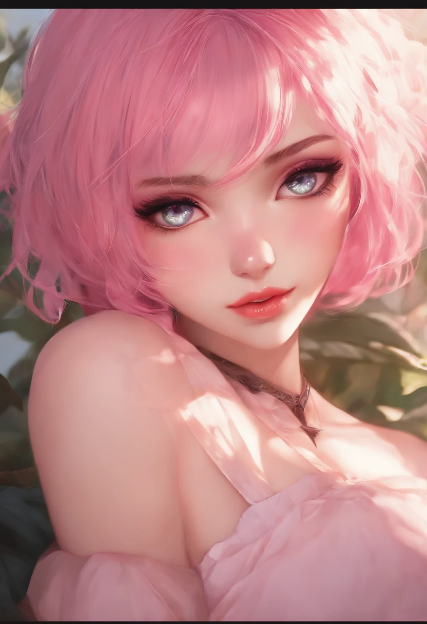full body,landscape, nature background,masterpiece, Cherry blossom forest, (high detal:1 1), Natural skin, high qulity, NSFW, Naruto Sakura,A pink-haired,short detailed hair,Green eyes,(Large breasts:1.2),(Off-the-shoulder attire:1.5),Leaking out of the shoulder,(比基尼:1.5),(ssmile:1.2),Be red in the face,(cleavage:1.4),Sexy figure,perfect bodies,white clothes,beautidful eyes, (Detailed face and eyes), (the face: 1 2), noises,Extra, real photograph, .................PSD, Lamp film photography, sharp fokus, contrasty lighting, Delicate skin, High resolution 8K, insanely details, realisticlying, professional photoshooting, 8K UHD, SLR camera, softlighting, high high quality, filmgrain, Fujifilm XT3,magic,particle fx