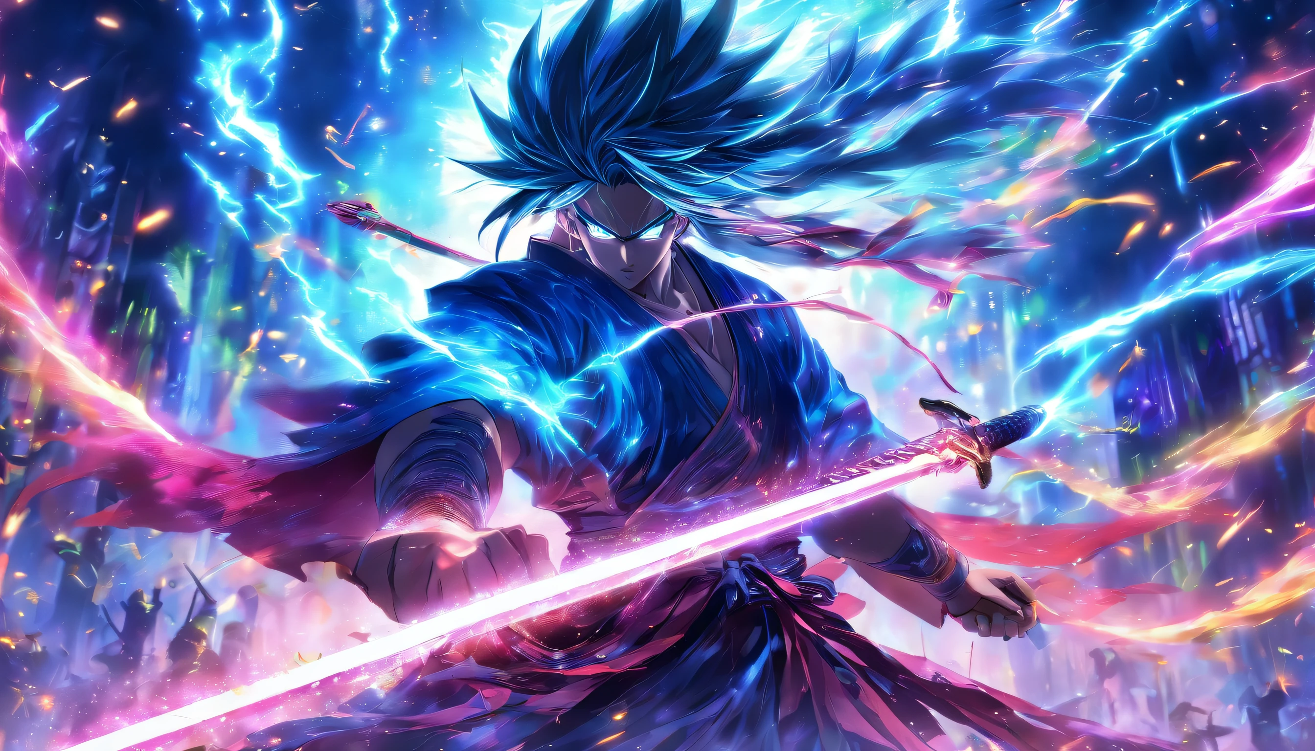 ((Masterpiece)),(Best quality)),There were 20 swords suspended in the air around the young Taoist,Unlimited sword system,Glow effects,Hyper-realistic,Ultra photo realsisim,Ink wind,8K,super-fine,high qulity