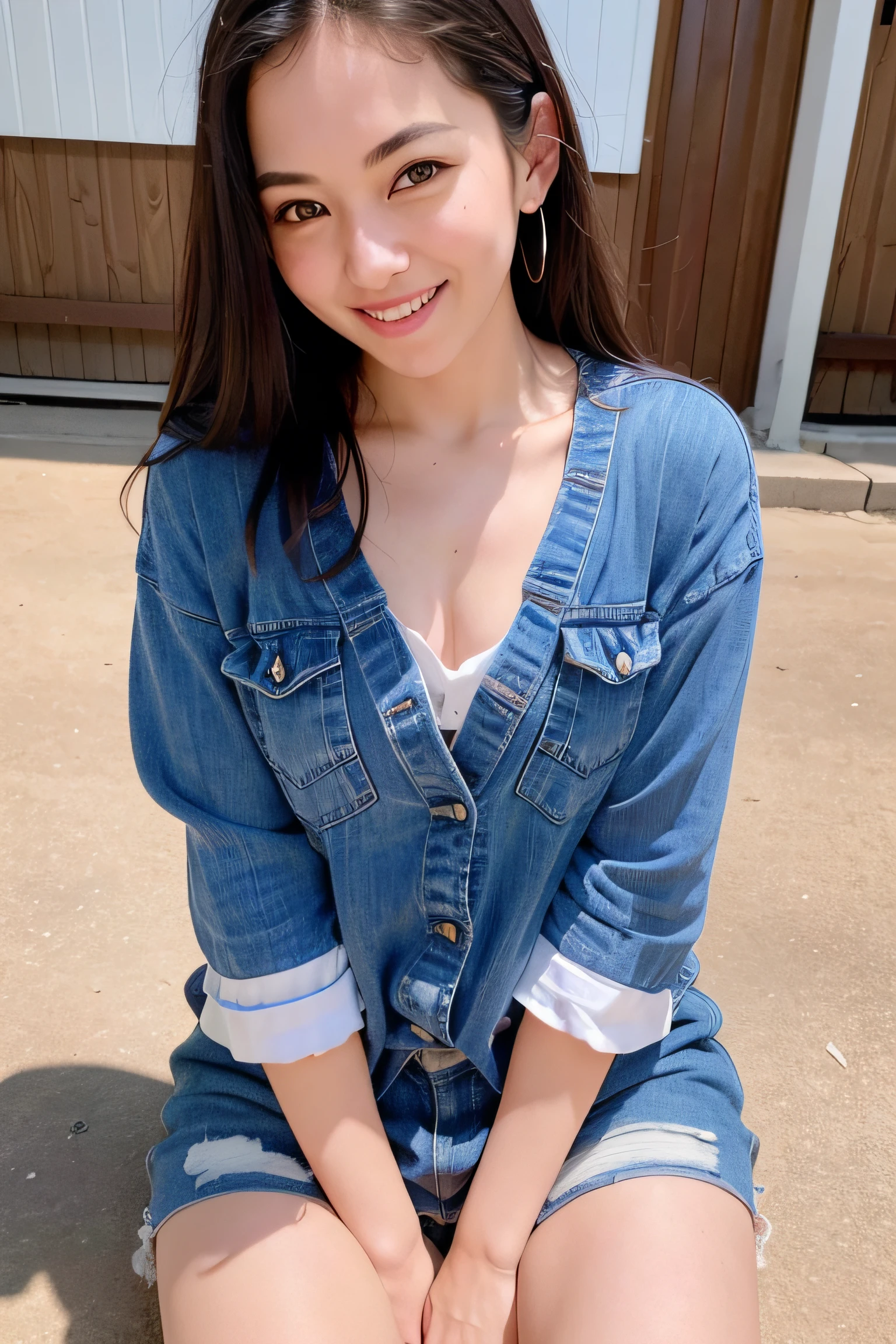 (8k, RAW photo, best quality:1.2, masterpiece:1.2), High detail RAW color photo, professional photograph, cowboyshot, (realistic, photo realistic:1.37),
1girl, cinematic light, (finerly detailed face:1.2), (kind smile), (looking at viewer:1.2), kpop idol, casual wear,
(flatchest:1.45)