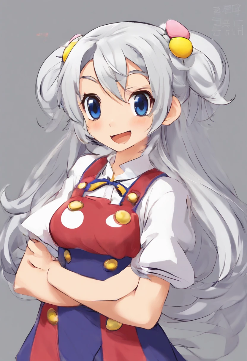 Horikiri Nagisa a long grayish white haired with his hair in cute twin tails flat chested beautiful boy who isn't entirely comfortable with modeling cute feminine clothes for his sister but is okay with it despite feeling a bit emasculated, Masterpiece,Best quality,super cute looking like a girl, 1boy,