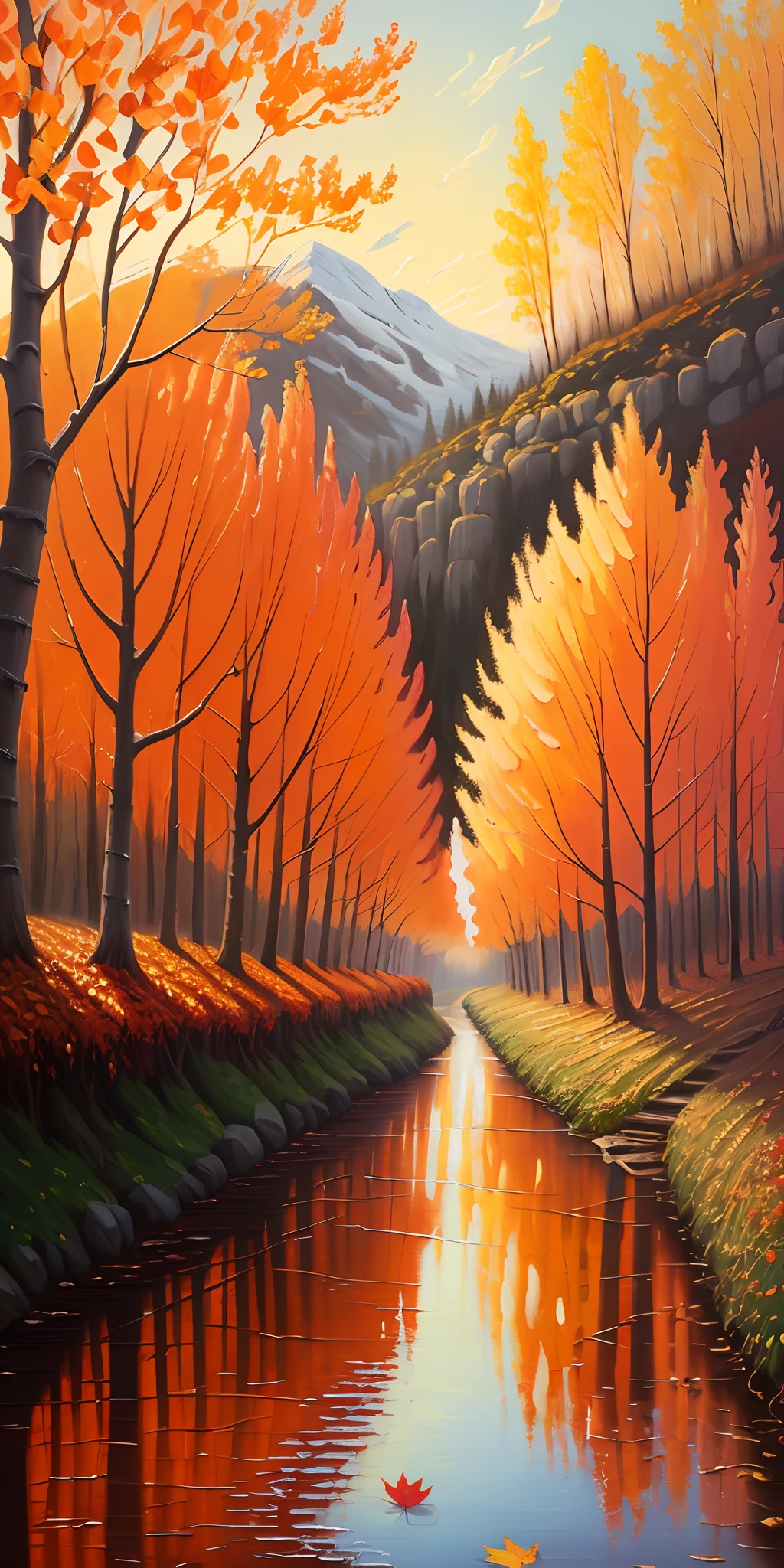 "Beautiful autumn scene"
Oil painting 
Digital Art