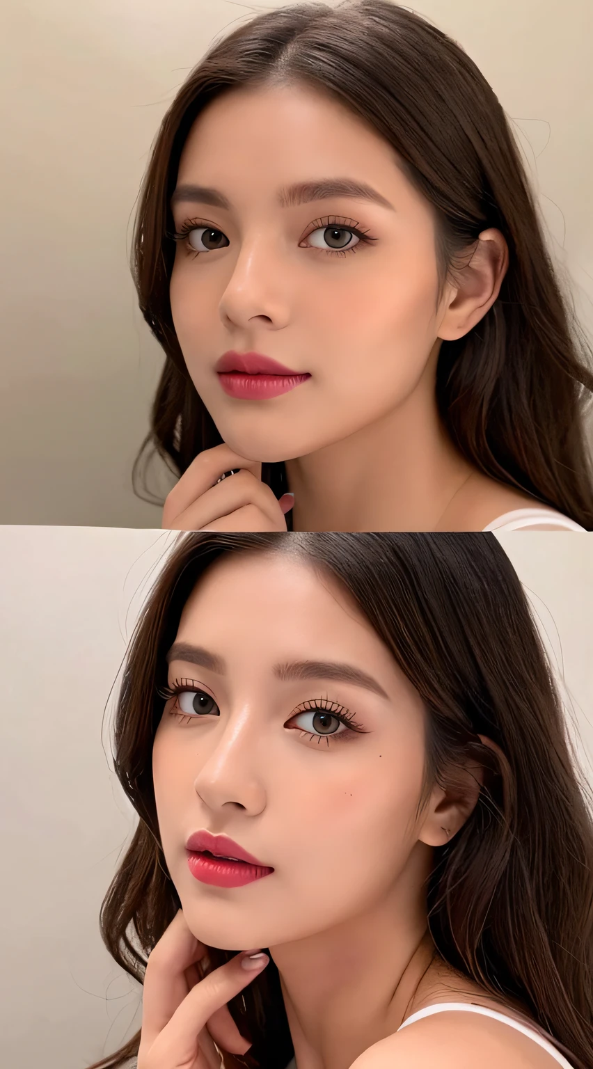女の子 1 人、
star eye、
red blush、
sidelight
Perfect face、
A detailed face、
beautidful eyes、
Clean face、