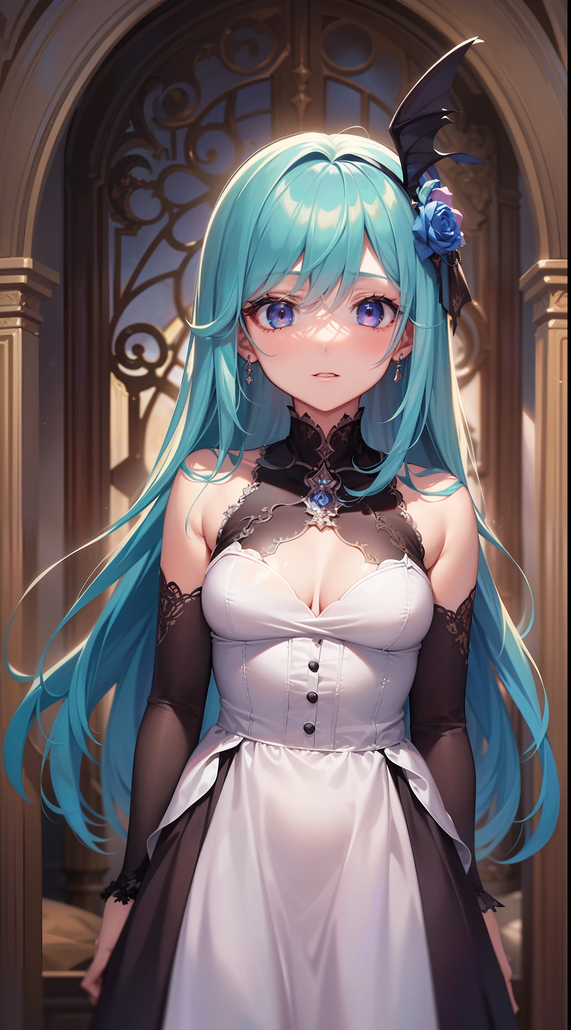((Finest quality)),(超A high resolution),(ultra-detailliert),((Best Anime)),sharpnes,vivid:1.1,Dark fantasy art with astounding depictions:1.5, (1femele),(gothic dress,tiarra)