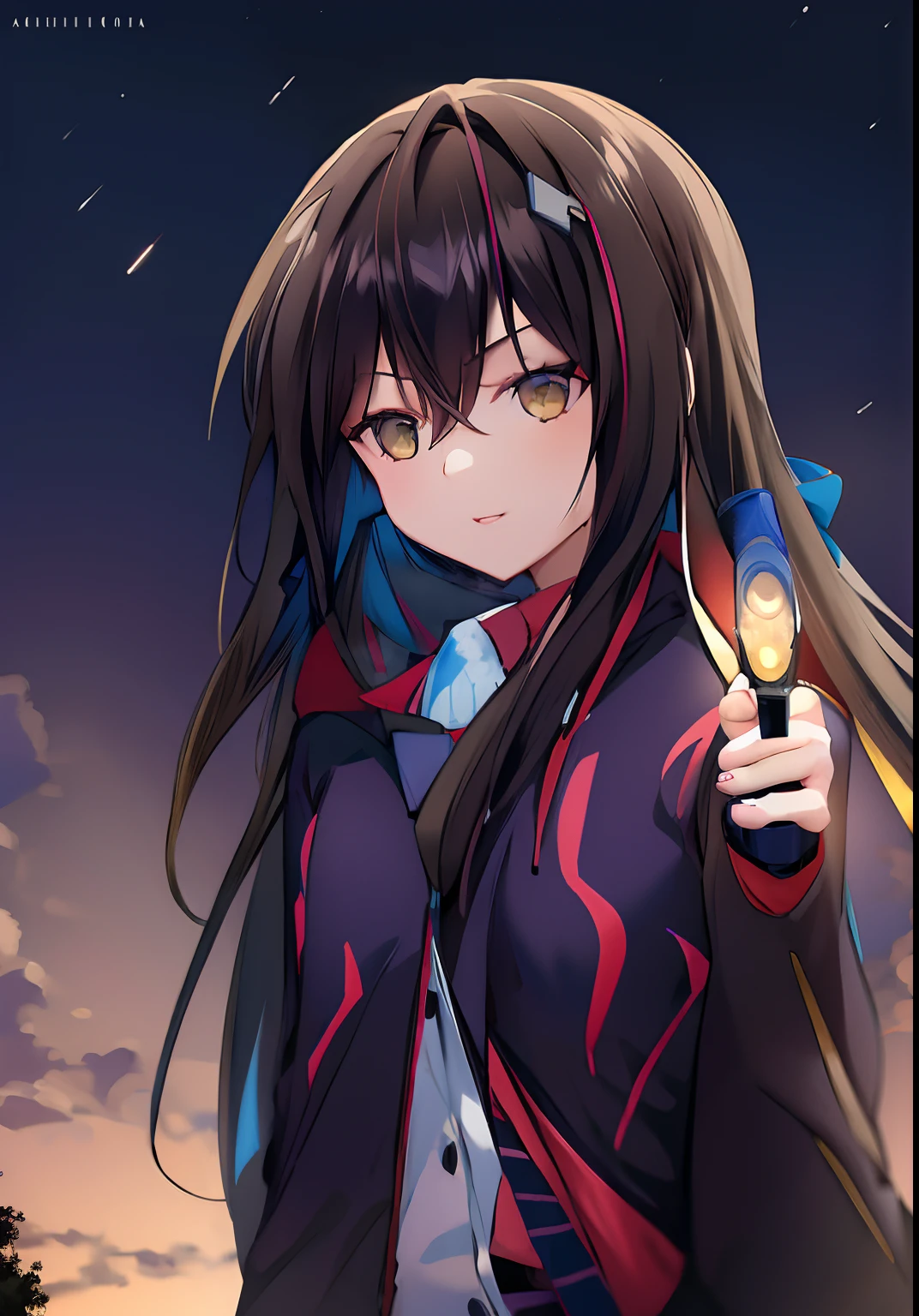 Hoshimi Yasha,under the starry night sky,ssmile,By the campfire,cawing ravens,greene eyes