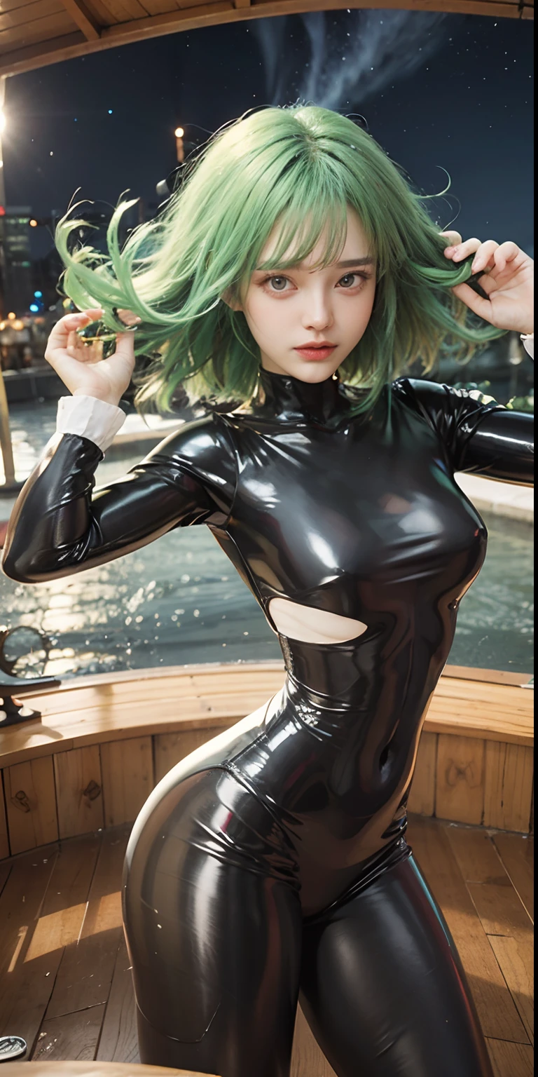 Lora green hair