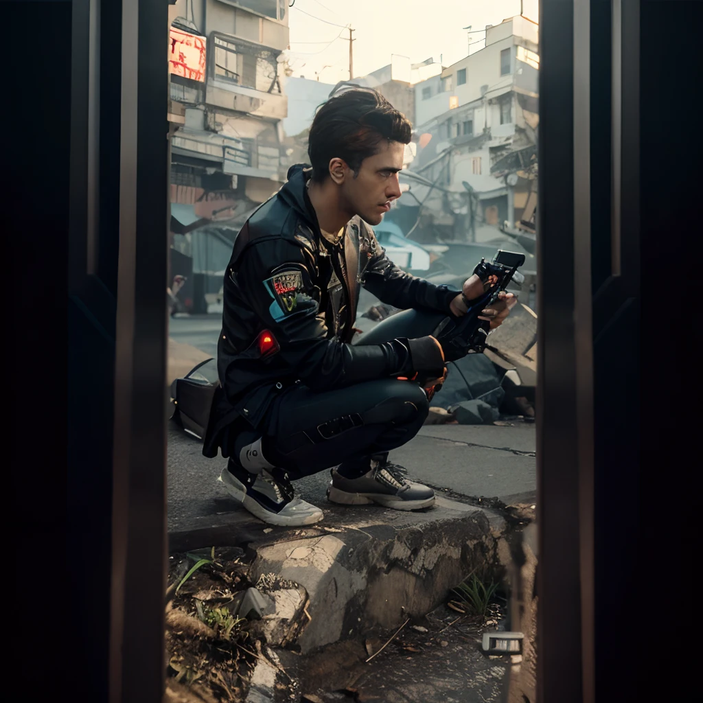 Change background cyberpunk handsome boy realistic face.8k. ultra realistic