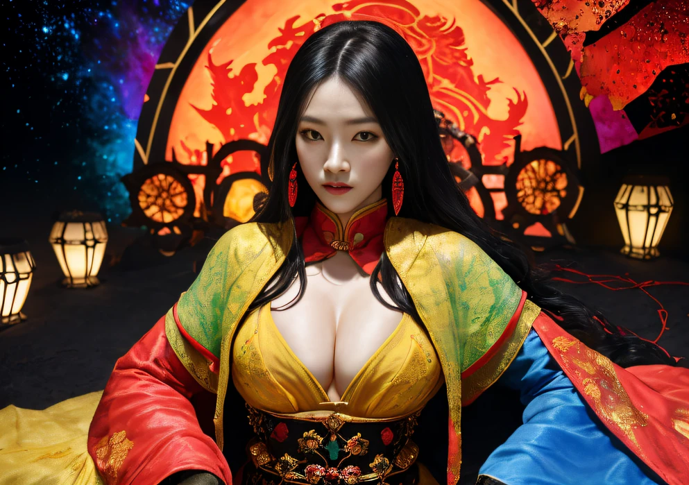 Beautiful portrait of Julia Chang in a whimsical and colorful circus setting, With intricate details and a vintage aesthetic, Glasses, Created in the art style of Conrad Roset and Jeremy Lipkin,cinematic cgsociety,,Tropical canyon battle scene、Chinese big breasts、Vintage trench coat、three kingdom、ember、100 people、Faraway view、intense battles、high detal、masuter piece、NSFW,Multi-layered long-sleeved gauze garment,Quick-drying vest,Colorful cotton and linen sweater,Red and black snake cloak cloak,Doomsday ruins(废墟)Climb the streets(Armageddon)eyes filled with angry,He clenched his fists,Rush up,Deliver a fatal blow to your opponent,full bodyesbian,Full Body Male Mage 32K(Masterpiece Ultra HD)Long flowing black hair,Campsite size,zydink, The wounded lined up in the streets(Doomsday ruins)Climb the streets, The scene of the explosion(Doomsday waste), (Linen batik scarf), Angry fighting stance, looking at the ground, Batik linen bandana, Chinese python pattern long-sleeved garment, rainbowing(Abstract propylene splash:1.2), Dark clouds lightning background,废墟(realisticlying:1.4),Black color hair,Flour fluttering,Telephoto lens high, A high resolution, the detail, RAW photogr, Sharp Re, Nikon D850 Film Stock Photo by Jefferies Lee 4 Kodak Portra 400 Camera F1.6 shots, Rich colors, ultra-realistic vivid textures, Dramatic lighting,8K quality, Girls,Backstreets, Dark clouds lightning background(realisticlying:1.4),Black color hair,, RAW photogr, Sharp Re, Nikon D850 Film Stock Photo by Jefferies Lee 4 Kodak Portra 400 Camera F1.6 shots, Rich colors, ultra-realistic vivid textures, Dramatic lamp film CGsociety。,,Tropical canyon battle scene、Chinese big breasts、Vintage trench coat、three kingdom、ember、100 people、Faraway view、intense battles、high detal、masuter piece、NSFW,Multi-layered long-sleeved gauze garment,Quick-dry vest,Colorful cotton and linen sweater,Red and black snake cloak cloak,Doomsday ruins(废墟)Climb the streets(Armageddon)eyes filled with angry,He clenched his fis