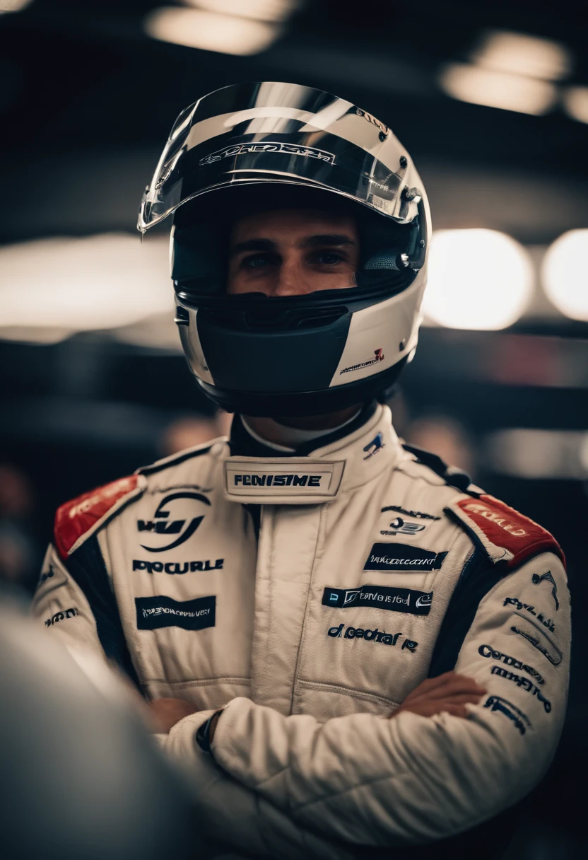 homoerotic photo of pietroboselli person and a F1 formula race car, wearing a white (hooded:0.85) racing suit, muscular, masculine face, detailed background, highly detailed hdr photo, highly detailed background, (looking at viewer:1.2), nsfw, penis out, walking towards viewer, best quality, masterpiece, high res, masterpiece, (slightly wet:1.2), heroic smile