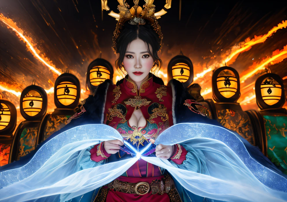 Beautiful portrait of Julia Chang in a whimsical and colorful circus setting, With intricate details and a vintage aesthetic, Glasses, Created in the art style of Conrad Roset and Jeremy Lipkin,cinematic cgsociety,,Tropical canyon battle scene、Chinese big breasts、Vintage trench coat、three kingdom、ember、100 people、Faraway view、intense battles、high detal、masuter piece、NSFW,Multi-layered long-sleeved gauze garment,Quick-drying vest,Colorful cotton and linen sweater,Red and black snake cloak cloak,Doomsday ruins(废墟)Climb the streets(Armageddon)eyes filled with angry,He clenched his fists,Rush up,Deliver a fatal blow to your opponent,full bodyesbian,Full Body Male Mage 32K(Masterpiece Ultra HD)Long flowing black hair,Campsite size,zydink, The wounded lined up in the streets(Doomsday ruins)Climb the streets, The scene of the explosion(Doomsday waste), (Linen batik scarf), Angry fighting stance, looking at the ground, Batik linen bandana, Chinese python pattern long-sleeved garment, rainbowing(Abstract propylene splash:1.2), Dark clouds lightning background,废墟(realisticlying:1.4),Black color hair,Flour fluttering,Telephoto lens high, A high resolution, the detail, RAW photogr, Sharp Re, Nikon D850 Film Stock Photo by Jefferies Lee 4 Kodak Portra 400 Camera F1.6 shots, Rich colors, ultra-realistic vivid textures, Dramatic lighting,8K quality, Girls,Backstreets, Dark clouds lightning background(realisticlying:1.4),Black color hair,, RAW photogr, Sharp Re, Nikon D850 Film Stock Photo by Jefferies Lee 4 Kodak Portra 400 Camera F1.6 shots, Rich colors, ultra-realistic vivid textures, Dramatic lamp film CGsociety。,,Tropical canyon battle scene、Chinese big breasts、Vintage trench coat、three kingdom、ember、100 people、Faraway view、intense battles、high detal、masuter piece、NSFW,Multi-layered long-sleeved gauze garment,Quick-dry vest,Colorful cotton and linen sweater,Red and black snake cloak cloak,Doomsday ruins(废墟)Climb the streets(Armageddon)eyes filled with angry,He clenched his fis