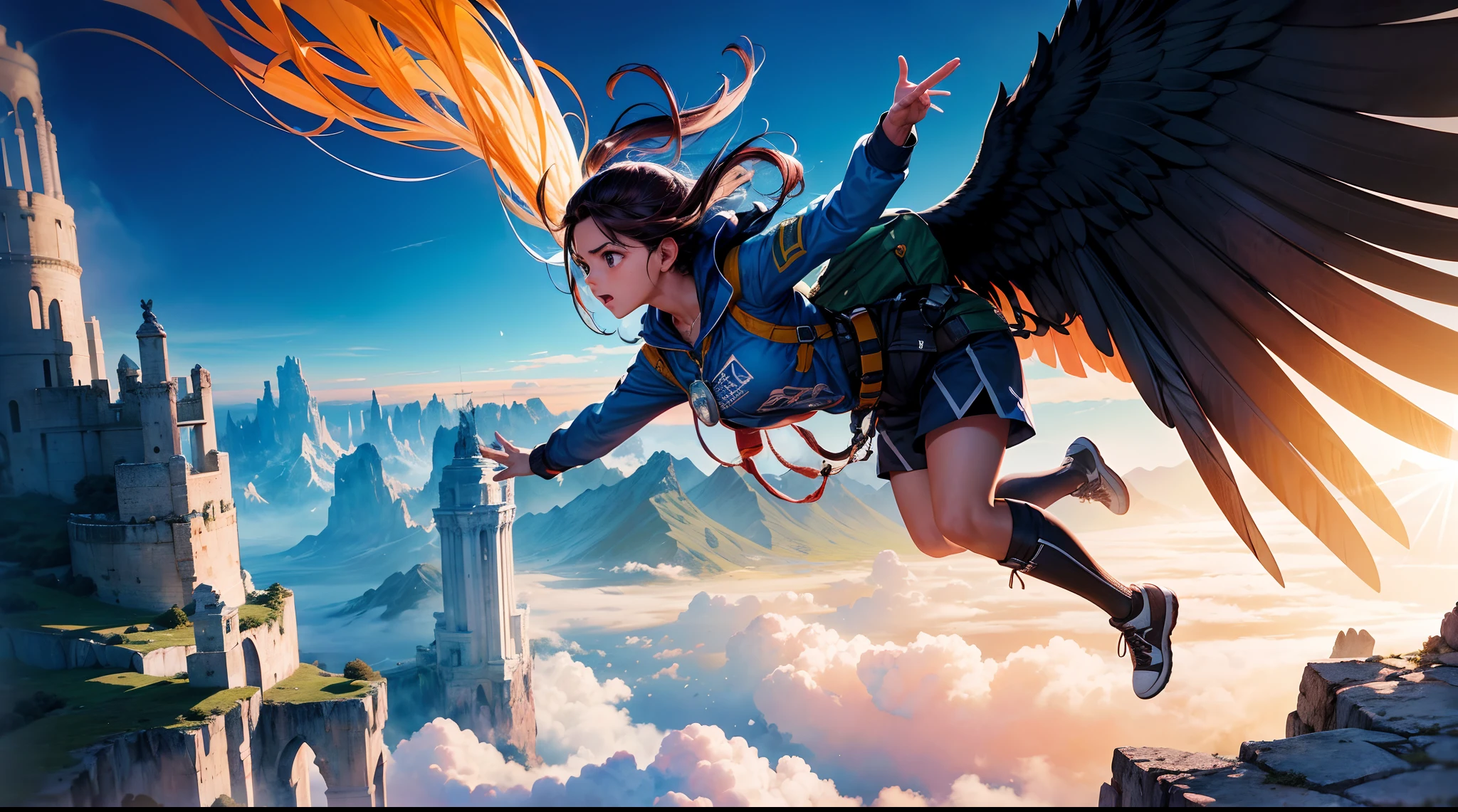 (La mejor calidad,4k,8k,Altas Resoluciones,Obra maestra:1.2),Ultra detallado,(realista,fotorrealista,fotorrealista:1.37),Exhilarating Epic,Extreme Fall from Height,Desembarco heroico,cayendo desde una gran altura,Paisaje impresionante,action-packed scene,Truco peligroso,Emocionante aventura,No lanyards or parachutes,dramatic expression,Resilient character,Vista expansiva,Impresionante belleza natural,Adrenalina,Majestuosa cordillera,Movimiento impredecible,Captivating Free Fall,Sorprendente contraste de luces y sombras,Imagen sobrecogedora,Intensidad emocional,Conquista definitiva,Gravity-defying maneuver,Experiencia inolvidable,Aterrizaje resiliente,Impacto potente,Valiente viaje,Resiliencia extraordinaria,Gravity-defying feat,Unwavering determination,Un coraje asombroso,Impacto masivo,Triunfo humano,Perspectiva sobrecogedora,Incredible strength,vivid colors,emociones intensas,High-octane show,Aventura atrevida,An Incredible Achievement,Paisaje inmersivo,Vista emocionante,Momento sobrecogedor