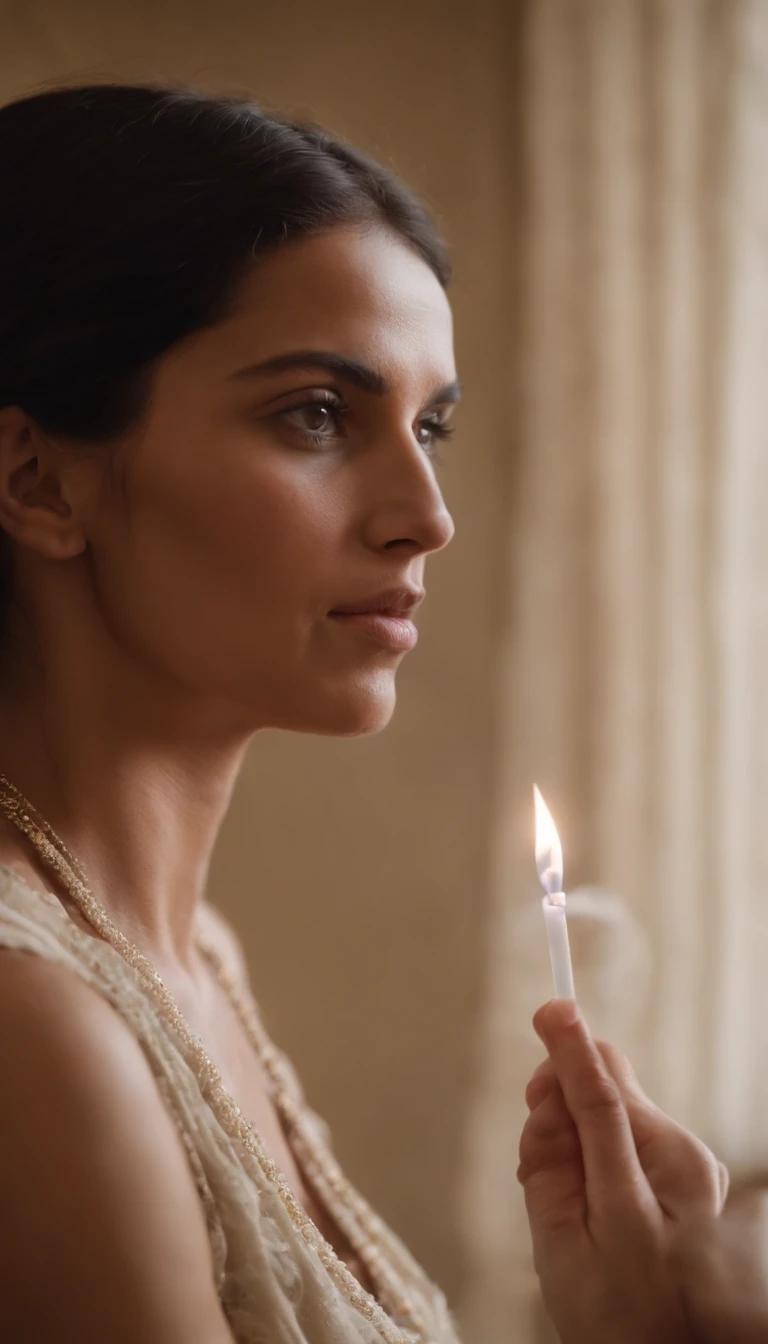 Develop a character profile for an ancient Egyptian woman undergoing the pregnancy test, delving into her thoughts and emotions during this peculiar ritual.