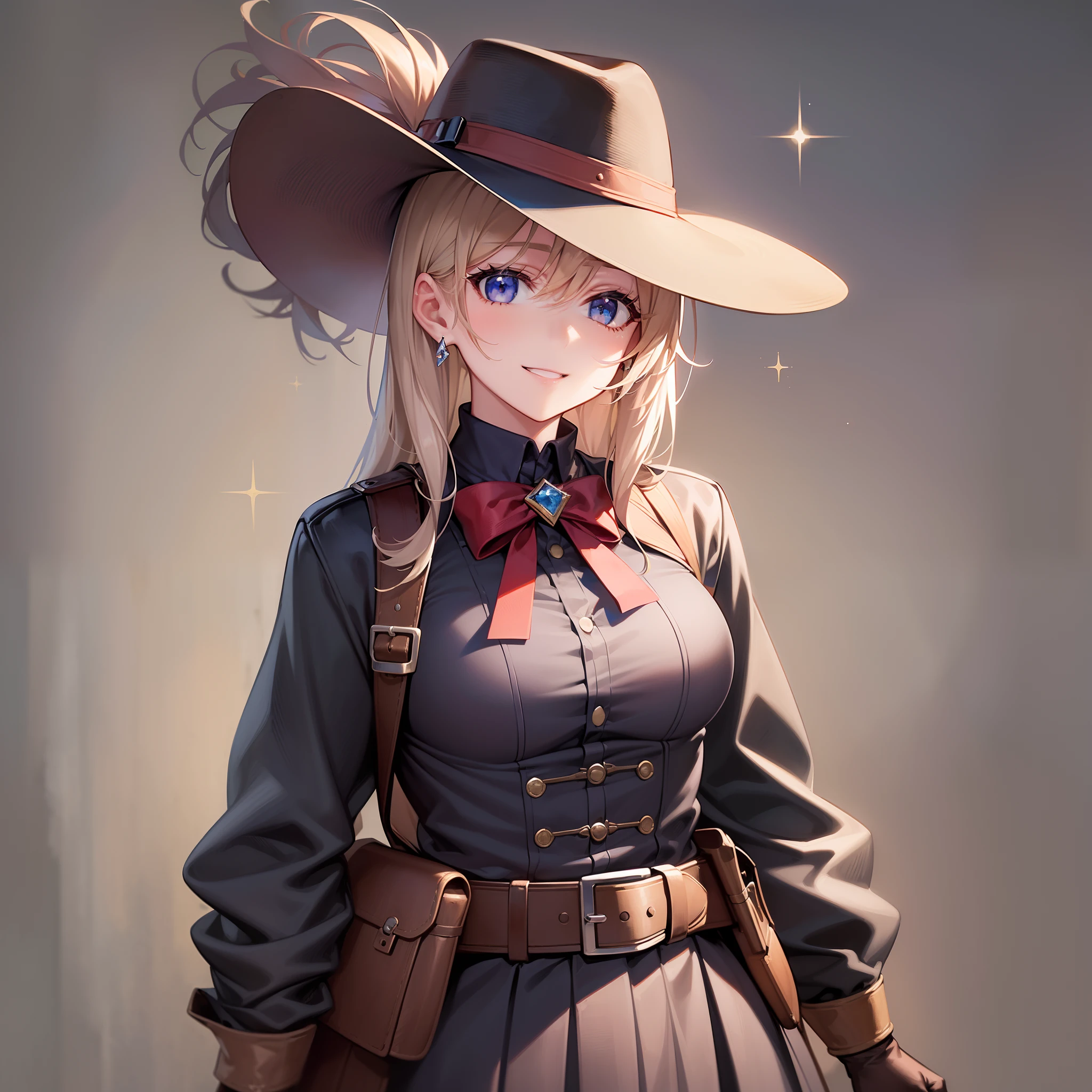 ((Finest quality)),(超A high resolution),(ultra-detailliert),((Best Anime)),sharpnes,vivid:1.1,The Art of Phenomenal Depictions, American Pioneer Era:1.5,Western drama,gun fight:1.3, ((1人の女性)),Invincible smile,outlaw