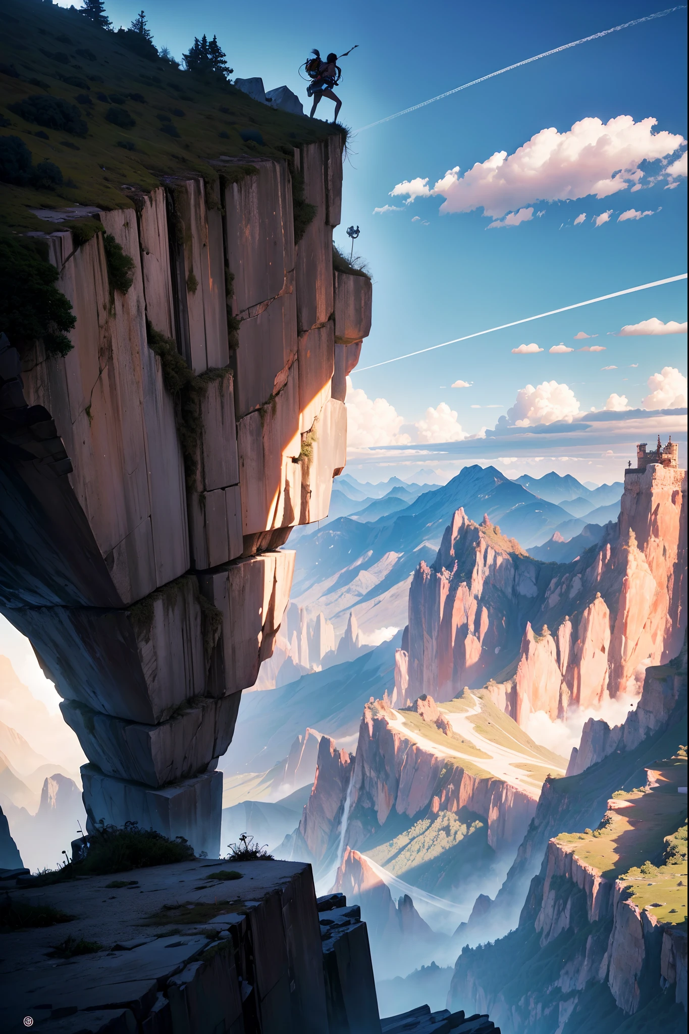 (La mejor calidad,4k,8k,Altas Resoluciones,Obra maestra:1.2),Ultra detallado,(realista,fotorrealista,fotorrealista:1.37),Exhilarating Epic,Extreme Fall from Height,Desembarco heroico,cayendo desde una gran altura,Paisaje impresionante,action-packed scene,Truco peligroso,Emocionante aventura,No lanyards or parachutes,dramatic expression,Resilient character,Vista expansiva,Impresionante belleza natural,Adrenalina,Majestuosa cordillera,Movimiento impredecible,Captivating Free Fall,Sorprendente contraste de luces y sombras,Imagen sobrecogedora,Intensidad emocional,Conquista definitiva,Gravity-defying maneuver,Experiencia inolvidable,Aterrizaje resiliente,Impacto potente,Valiente viaje,Resiliencia extraordinaria,Gravity-defying feat,Unwavering determination,Un coraje asombroso,Impacto masivo,Triunfo humano,Perspectiva sobrecogedora,Incredible strength,vivid colors,emociones intensas,High-octane show,Aventura atrevida,An Incredible Achievement,Paisaje inmersivo,Vista emocionante,Momento sobrecogedor