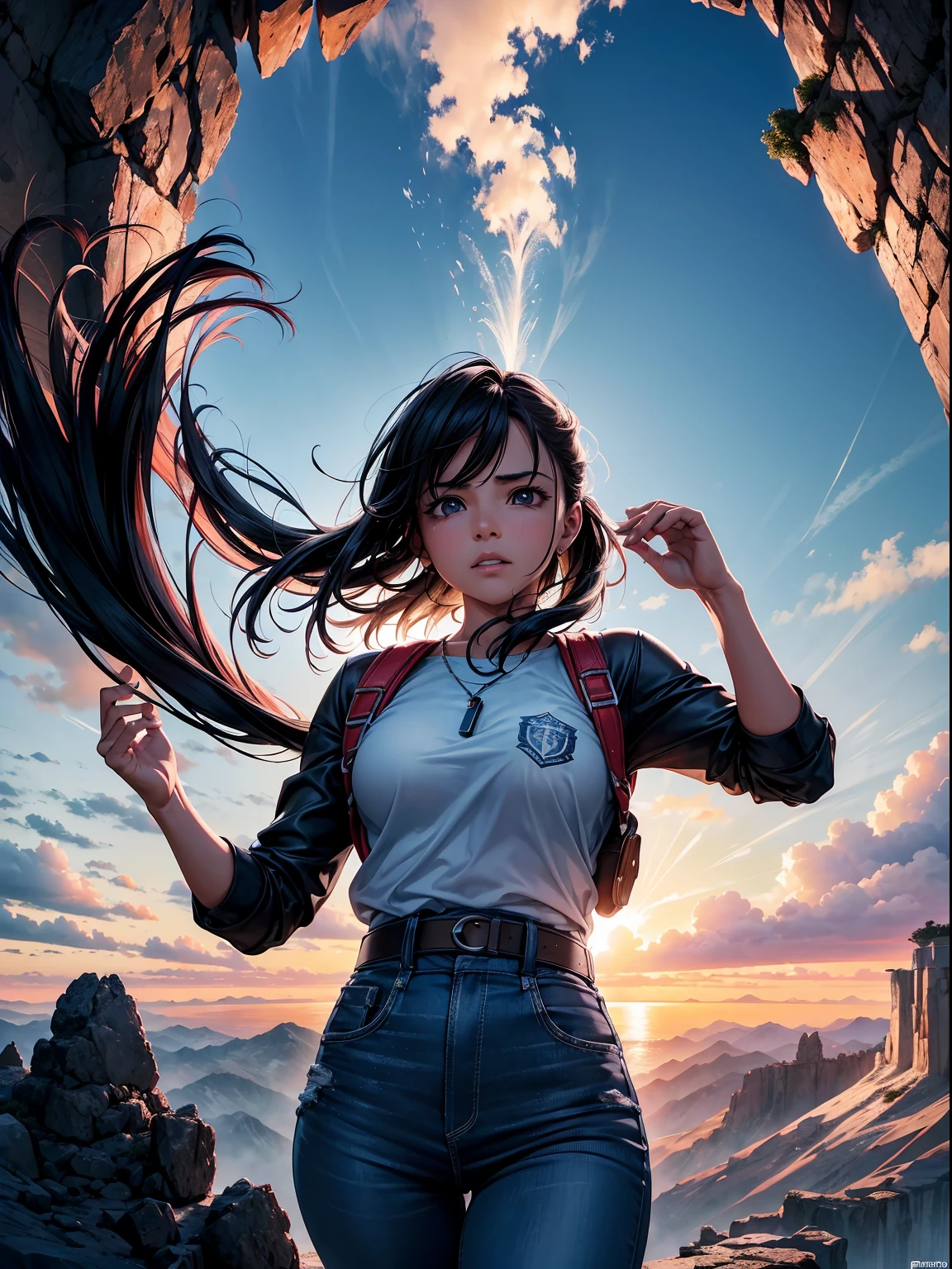 (La mejor calidad,4k,8k,Altas Resoluciones,Obra maestra:1.2),Ultra detallado,(realista,fotorrealista,fotorrealista:1.37),Exhilarating Epic,Extreme Fall from Height,Desembarco heroico,cayendo desde una gran altura,Paisaje impresionante,action-packed scene,Truco peligroso,Emocionante aventura,No lanyards or parachutes,dramatic expression,Resilient character,Vista expansiva,Impresionante belleza natural,Adrenalina,Majestuosa cordillera,Movimiento impredecible,Captivating Free Fall,Sorprendente contraste de luces y sombras,Imagen sobrecogedora,Intensidad emocional,Conquista definitiva,Gravity-defying maneuver,Experiencia inolvidable,Aterrizaje resiliente,Impacto potente,Valiente viaje,Resiliencia extraordinaria,Gravity-defying feat,Unwavering determination,Un coraje asombroso,Impacto masivo,Triunfo humano,Perspectiva sobrecogedora,Incredible strength,vivid colors,emociones intensas,High-octane show,Aventura atrevida,An Incredible Achievement,Paisaje inmersivo,Vista emocionante,Momento sobrecogedor