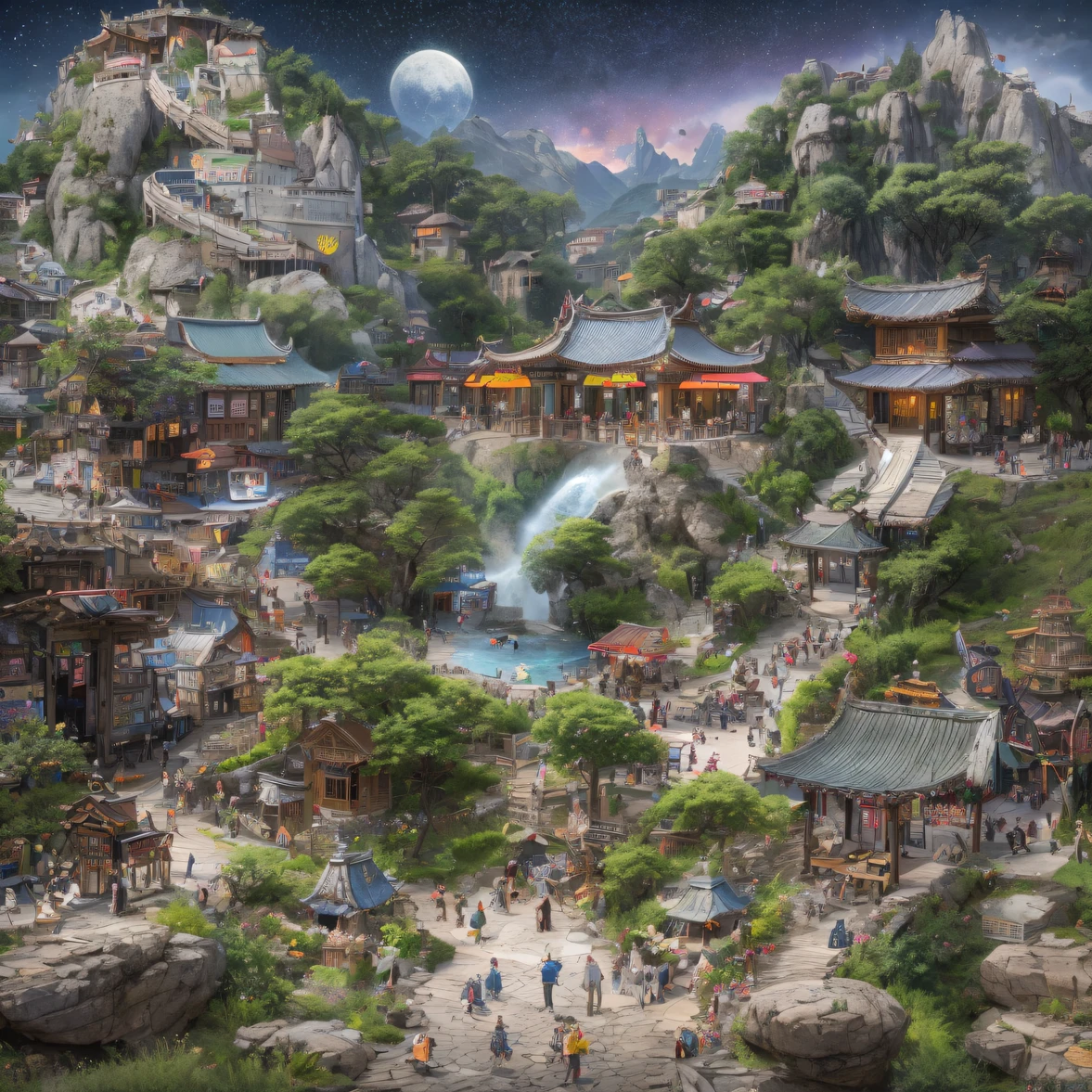 32K（tmasterpiece，k hd，hyper HD，32K）snowy peak(mont)Treasure Trove(kiosk)Close to Lam Tin(Village)， Deadwood(Hut)Three blankets(big hall)A hole in the sky(Boulders)。 Half Ridge(kiosk)City of Flowers(kiosk)Wordless stones(stone monument)， Wan Song(Close)snowy peak(pathway)There is dragon sleep(Fang)。 Manjusri(tw)Ancient mirrors(tw)Jiao Bridge(bru), Lohan(Boulders)Iron Cloud(Ridge)Elephant Bone Peak(kulmin)。 Incense stone(grind)Free animals in captivity(chii)Pool dipping in the moon(chii)， Wangzhou(kiosk)Zhuo Xi(izumi)Ying Chao Spring(izumi)。