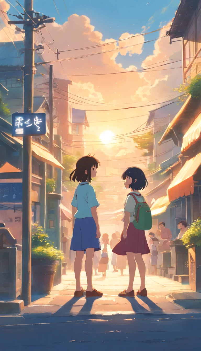 ：On a clear afternoon，Villagers gathered in the village square，Sit around and talk about current events。Their faces were filled with lighthearted and pleasant expressions，Interact well with each other。The sun shines on them，Adding a touch of warm color to this tranquil scene, children's books