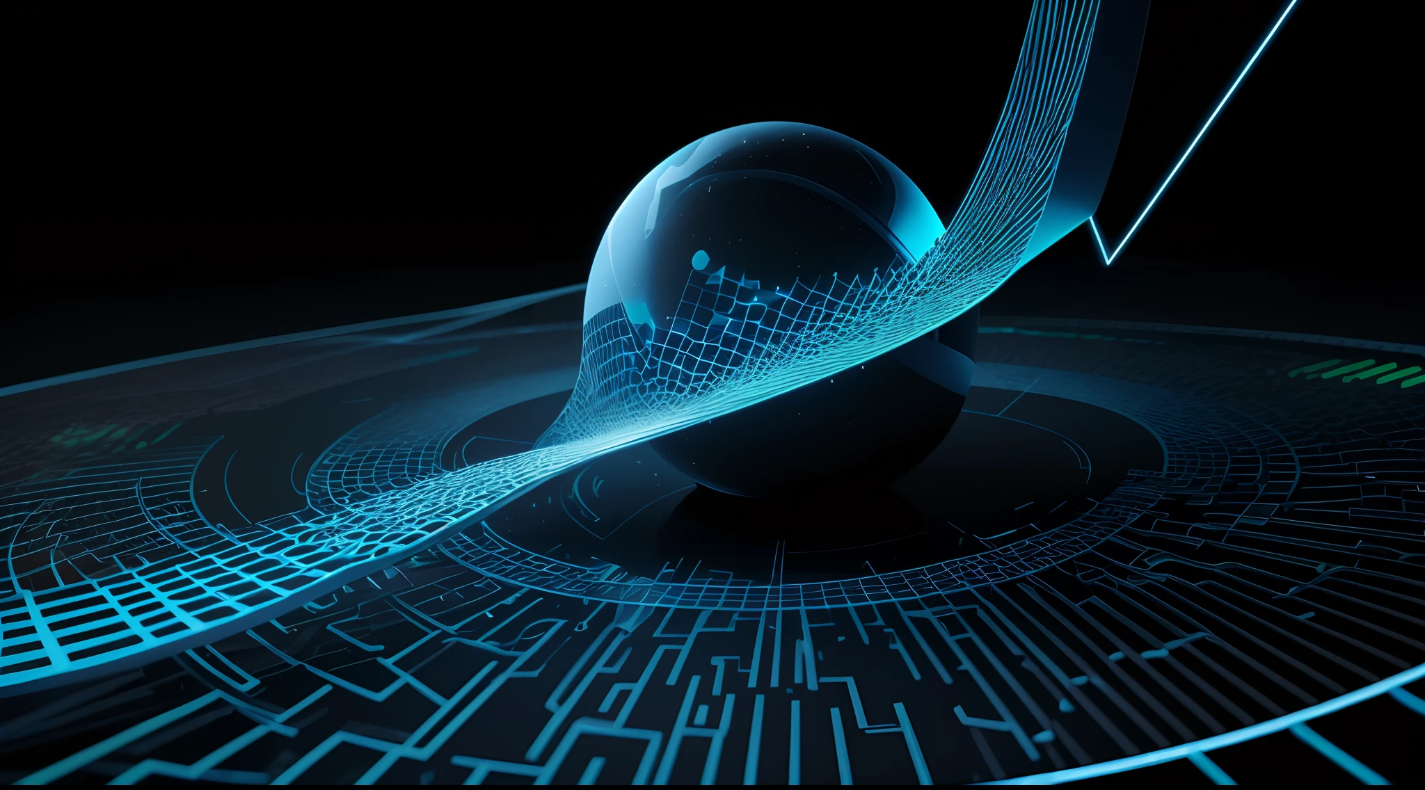 Engaging 3D visualization featuring stunning graphs、glinting