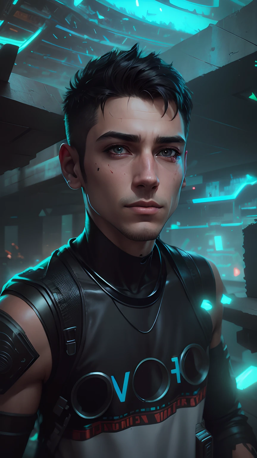 Change background cyberpunk, handsome boy, realistic face, 8k,ultra realistic