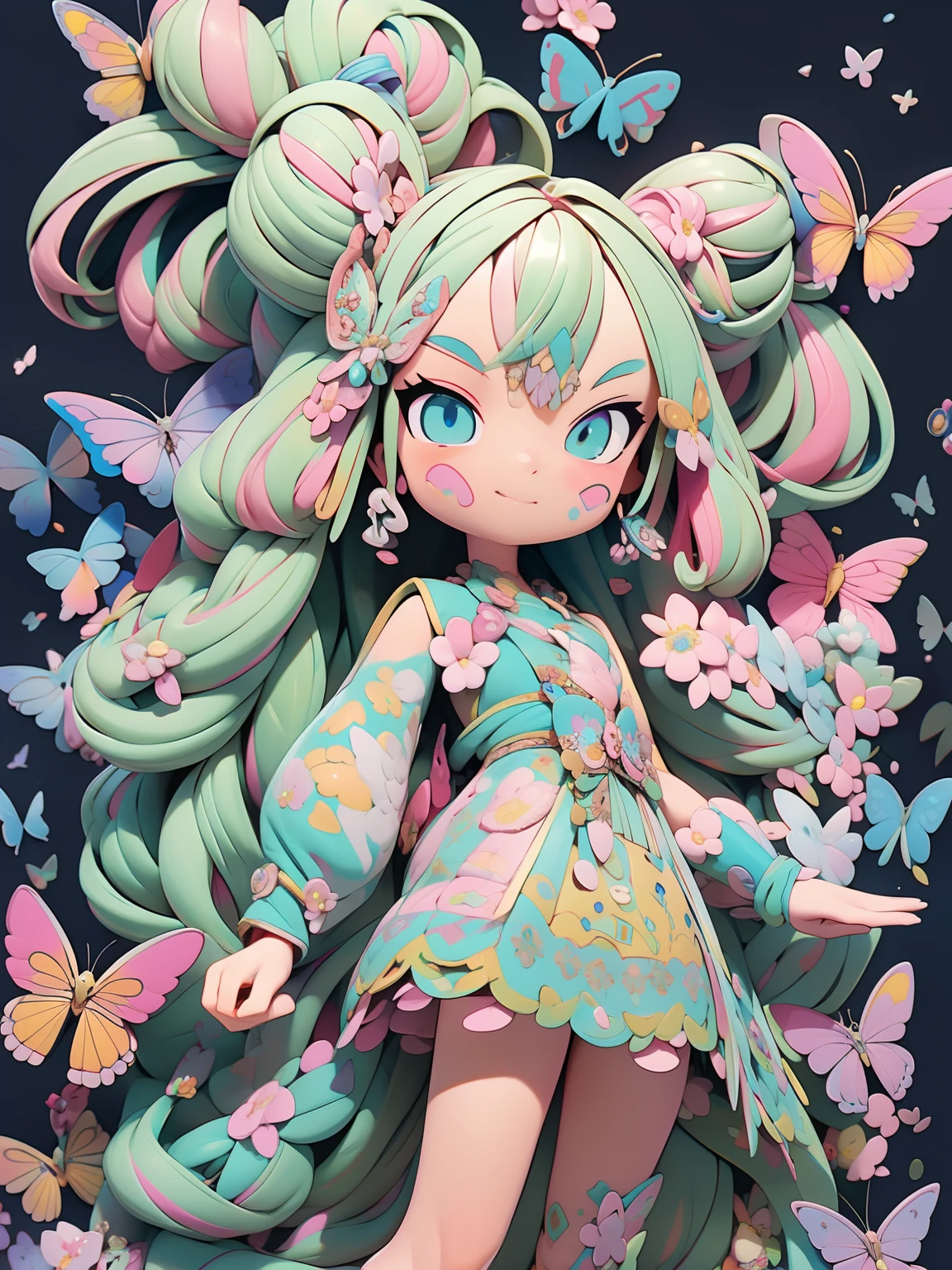 （Colorful butterflies with gorgeous ornaments and flowers on black background）,  harmony of butterfly, Butterfly, intricate digital painting, mechanical butterfly, highly intricate and colorful, dark but detailed digital art, Highly detailed symmetry, detailed digital artwork, Symmetrical intricate details, plethora of colors，colorful intricate masterpiece，
 （Sticker style：1.5）,Geometric pattern background，frontage、Sticker style