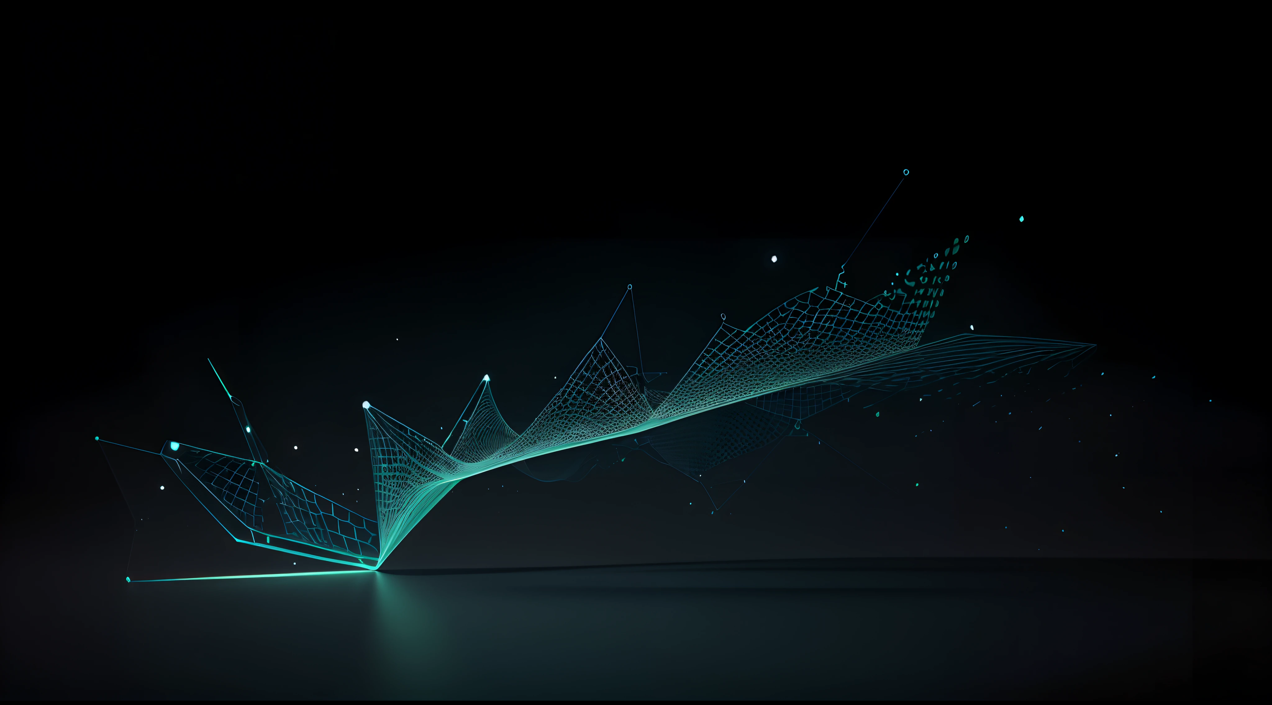 Engaging 3D visualization featuring stunning graphs、glinting