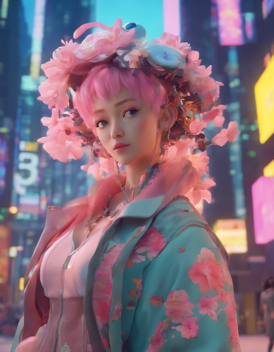 90s anime, cyberpunk style, of a person in urban floral wear, with a cloud as a head, photorealistic, volumetric lighting, 8k, highly detailed