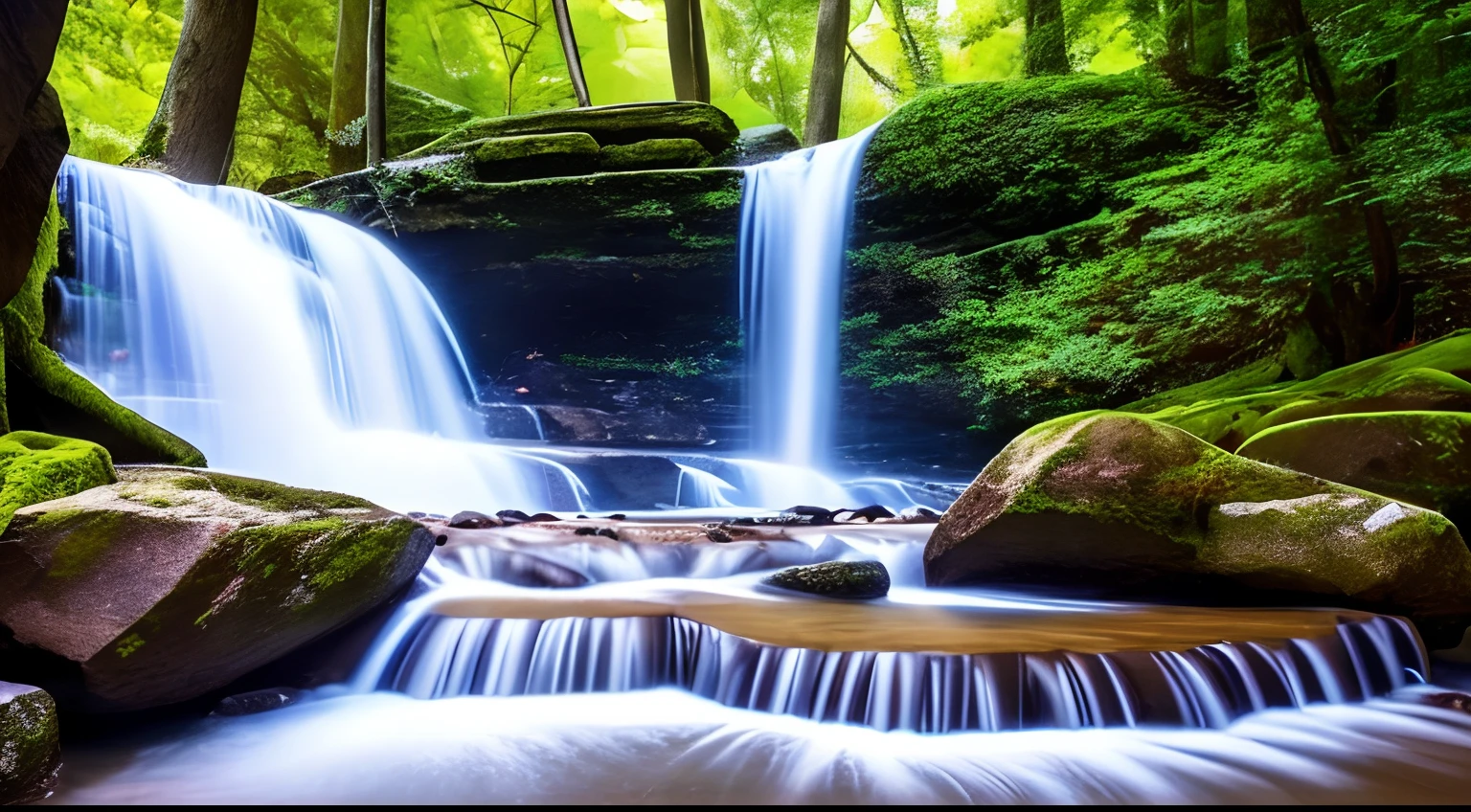 "(best quality,4k,8k,highres,masterpiece:1.2),ultra-detailed,(realistic,photorealistic,photo-realistic:1.37),landscape,vivid colors,sharp focus,physically-based rendering,HDR,UHD,studio lighting"

Tags: 
- A breathtaking scene unfolds before your eyes, as you find yourself transported to a world of wonder and beauty.
- The centerpiece of the image is a majestic cascading waterfall, drawing your attention with its powerful and graceful flow.
- Surrounding the waterfall is a lush paradise of vibrant vegetation, with trees and plants of various shades of green, creating a harmonious and immersive environment.
- Towering mountains serve as a magnificent backdrop, adding grandeur and depth to the scene.
- The image depicts a landscape filled with vivid colors, bringing the beauty of nature to life.
- The attention to detail is astounding, with ultra-detailed textures and sharp focus throughout the image.
- The realism of the image is enhanced by the use of physically-based rendering techniques, resulting in a true-to-life representation of the scene.
- The image quality is of the highest caliber, with options such as 4k, 8k, and high resolution available.
- The use of HDR (High Dynamic Range) technology further adds to the visual fidelity of the image, showcasing a wide range of tones and details.
- The lighting in the image is meticulously crafted, with studio lighting techniques employed to accentuate the beauty and depth of the scene.
- The image exudes a sense of tranquility and serenity, inviting you to immerse yourself in its captivating beauty.

Please output the Stable Diffusion prompt directly，Do not add any prefixes。