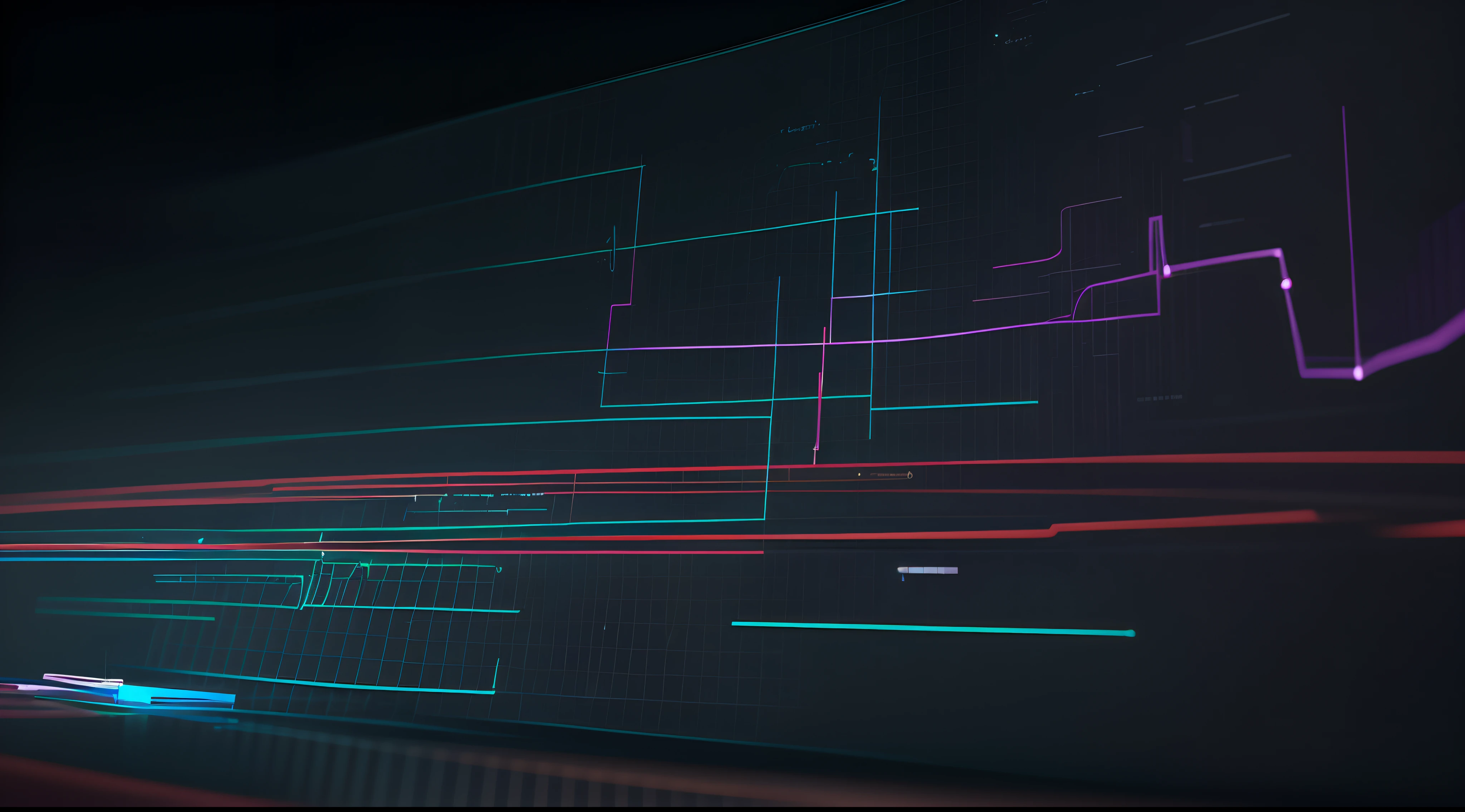 Engaging 3D visualization featuring stunning graphs、glinting